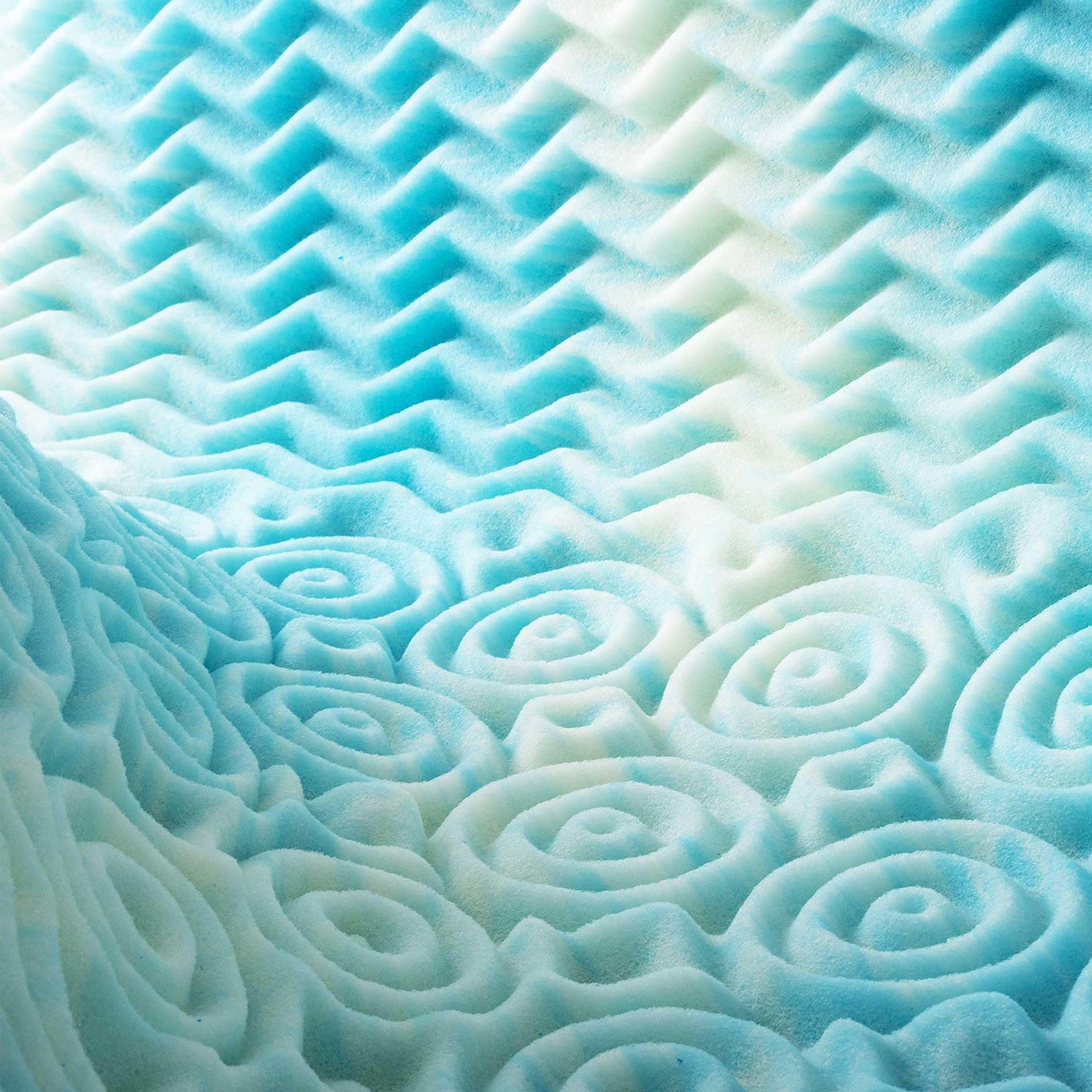 Best Price Mattress 3 Inch 5-Zone Swirl Gel Aerobreeze Foam Mattress Topper, CertiPUR-US Certified, Dorm Essentials, King