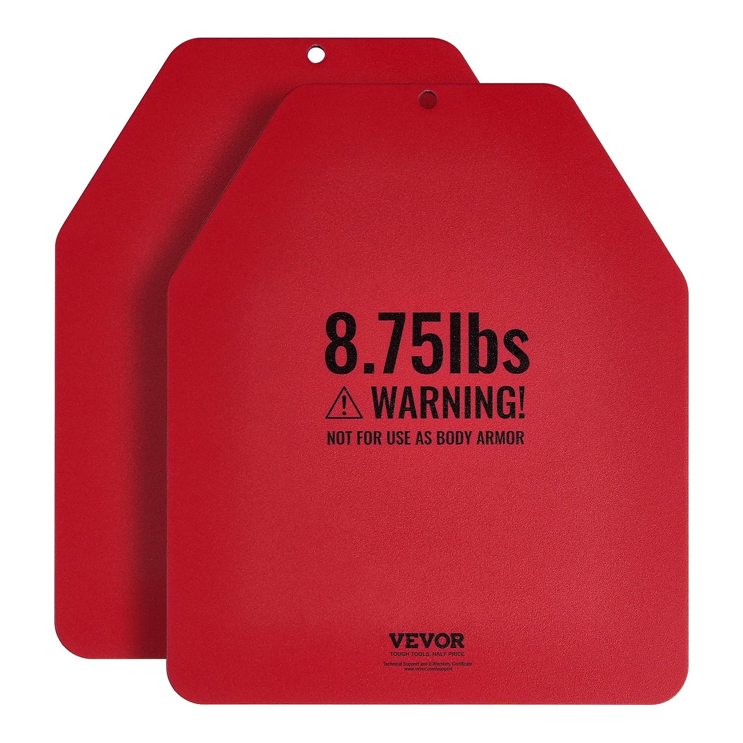 VEVOR Weight Vest Plates, 8.75 LB Pairs, Premium Steel Weighted plates, Contoured Ergonomic Fit – WODs, Additional Weight for Vests, for Strength Training, Running, Fitness, Heavy Workouts