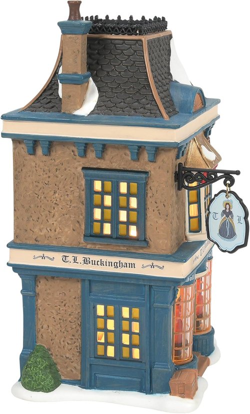Department 56 Dickens Village - T.L. Buckingham Doll Shop Lit Building | 7.24 Inch, Multicolor