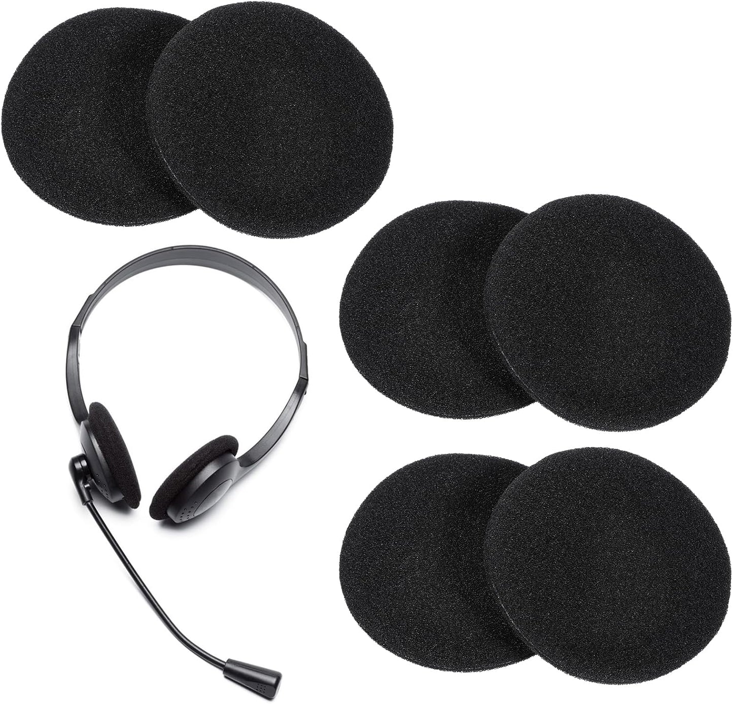 Zyghjort 6 50mm/2" Headsets H251 H251n H261n H351 H361 PCS Headphone Earpads, Ear Cushions Ultra Soft Foam Cover