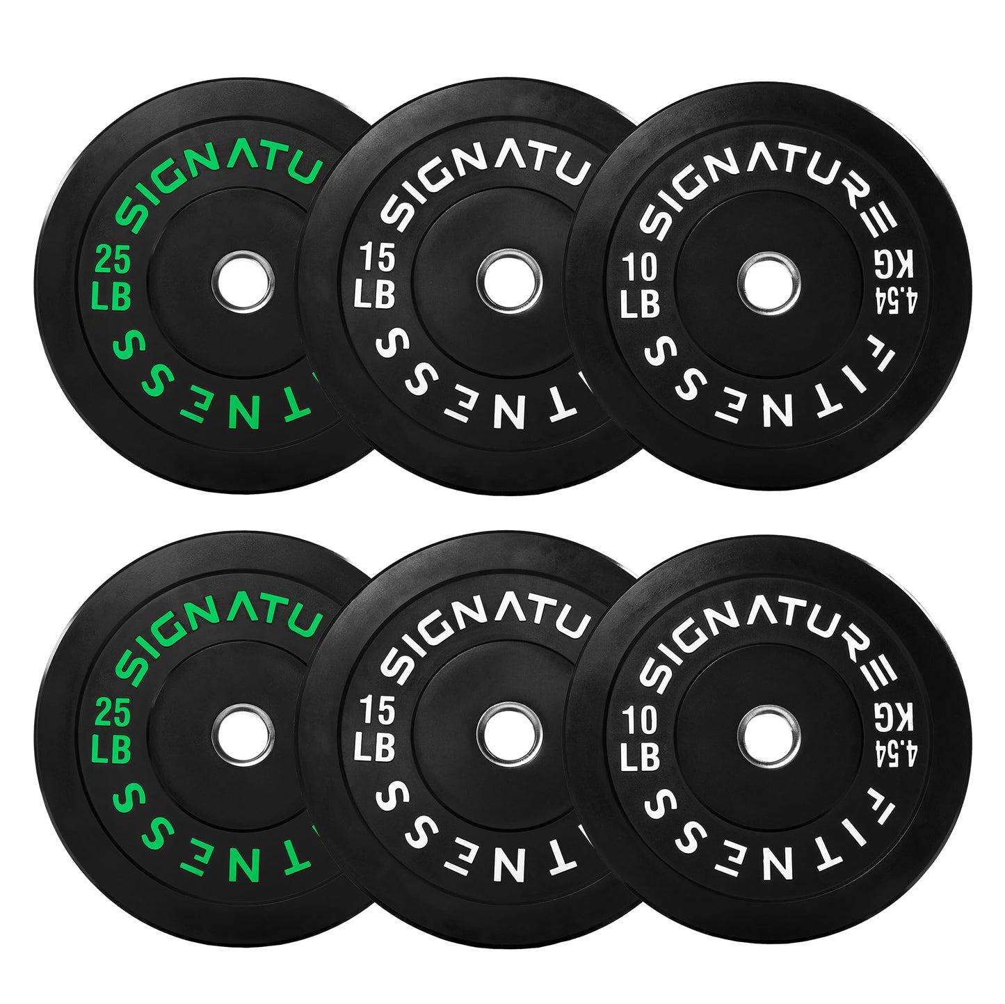 Fitvids 2-Inch Olympic Rubber Weight Plates Sets, Bumper Plates Set with Barbell for Strength Training, 100 Lbs Set, Color