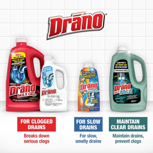 Drano Dual-Force Foamer Clog Remover, 17 oz (Pack of 5)
