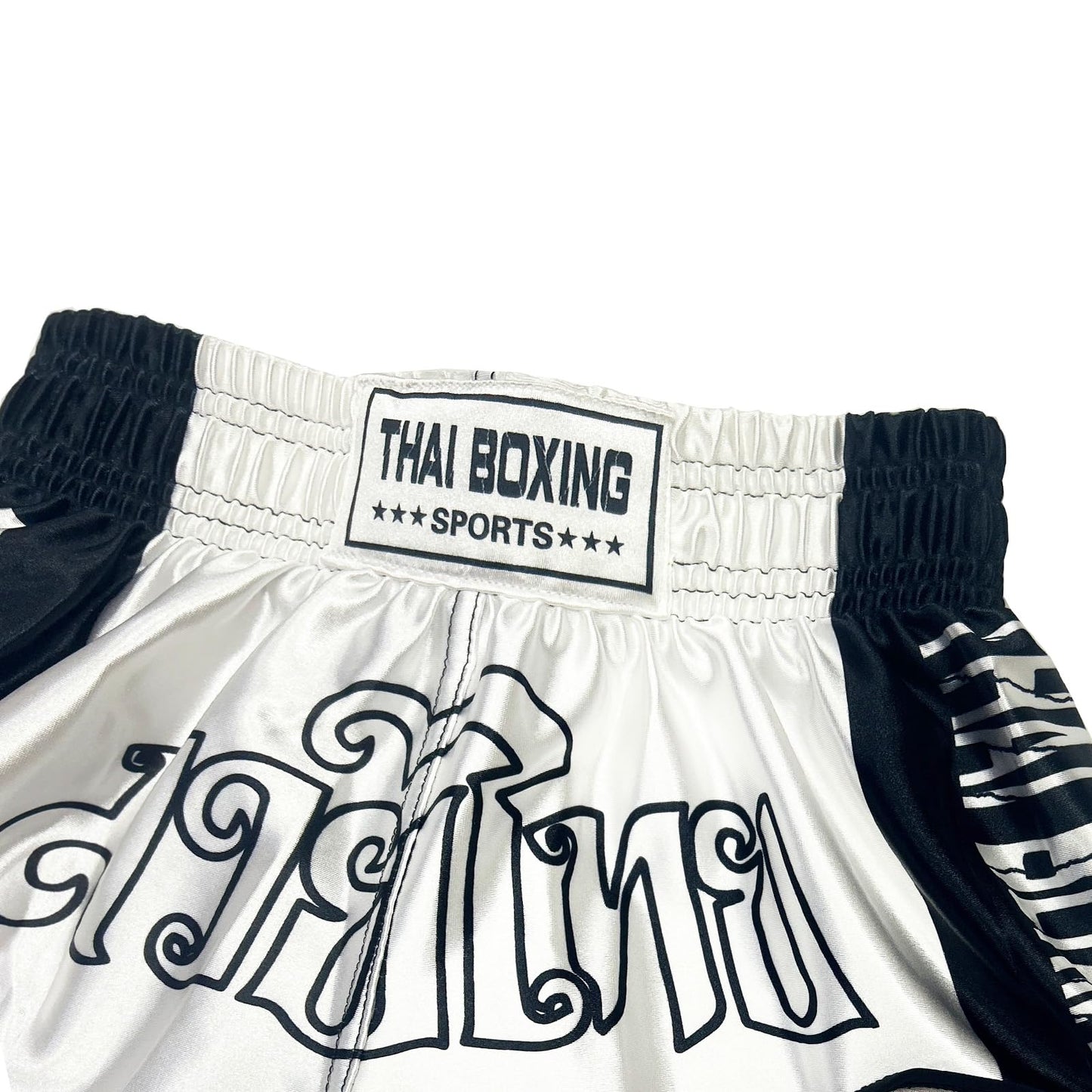 KKmeter Kids Boys Muay Thai Shorts Boxing Kickboxing MMA Club Training Competitions Athletic Trunk (US, Alpha, XX-Small, Regular, White)