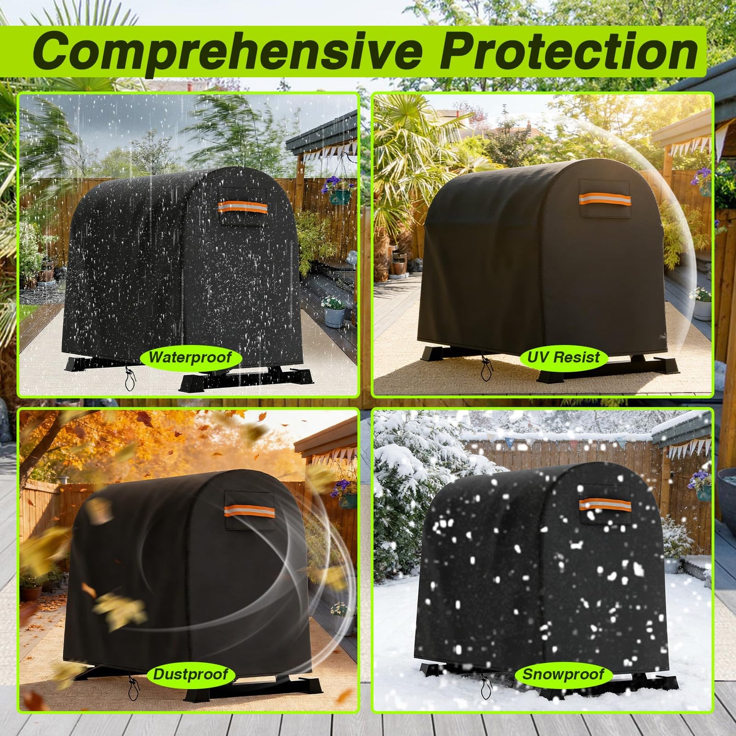 EVRBUL Dumbbell Weight Rack Cover Waterproof Dustproof Compatible with Home Gym Dumbbell Set Brackets (40” L x 25” W x 35” H)