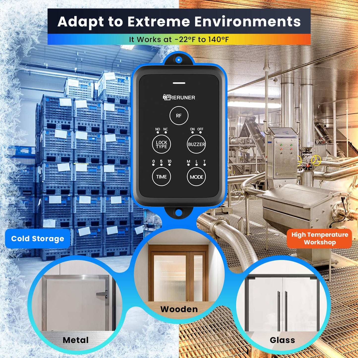 𝙐𝙥𝙜𝙧𝙖𝙙𝙚 600lbs Electromagnetic Door Lock Access Control Outswinging.600lbs/280kg Electric Door Magnetic Lock Kit System with 2 Remote Control、Integrated Power Box