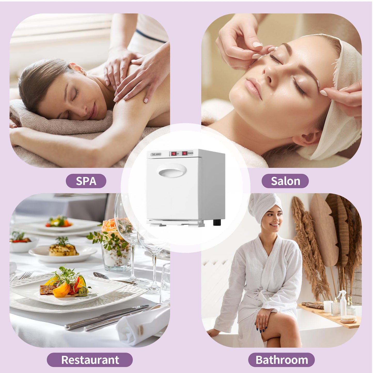 Towel Warmer, 5L Small Hot Towel Warmers for Spa, Towel heater for Facials and Towel Warmer Esthetician. (White)