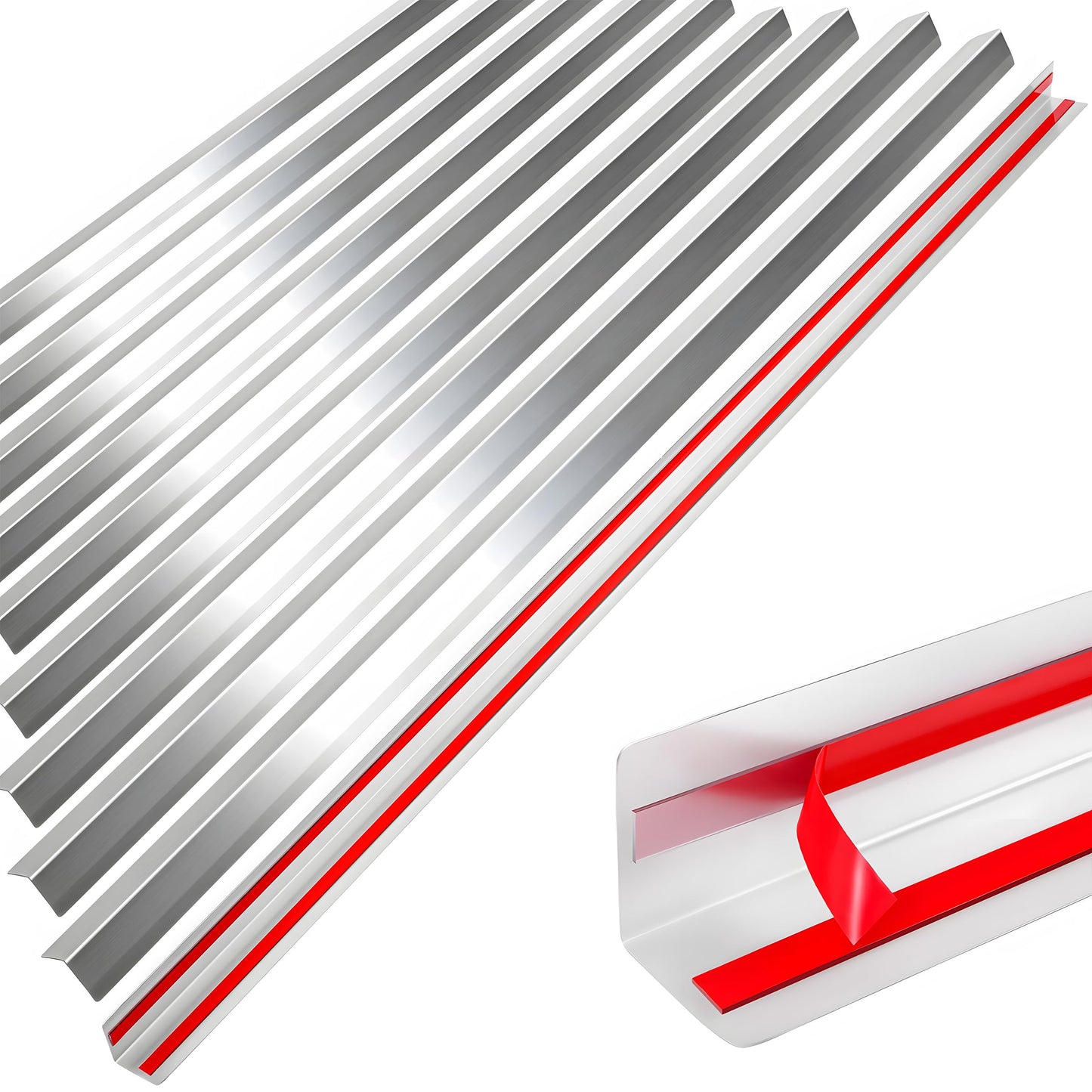 Besino Wall Corner Guards,1.5” x 1.5” x 48”, Metal Wall Corner Protector, 20 Pack for Wall Protection and Decoration, 20 Ga/ 1MM Thickness T304 Stainless Steel Corner Guard with 90-Degree Angle