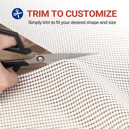 Jorvila Non-Slip Rug Pad - Anti-Skid Mat for Area Rugs - 8x10 Feet, Thick Cushioning for Hardwood Floors