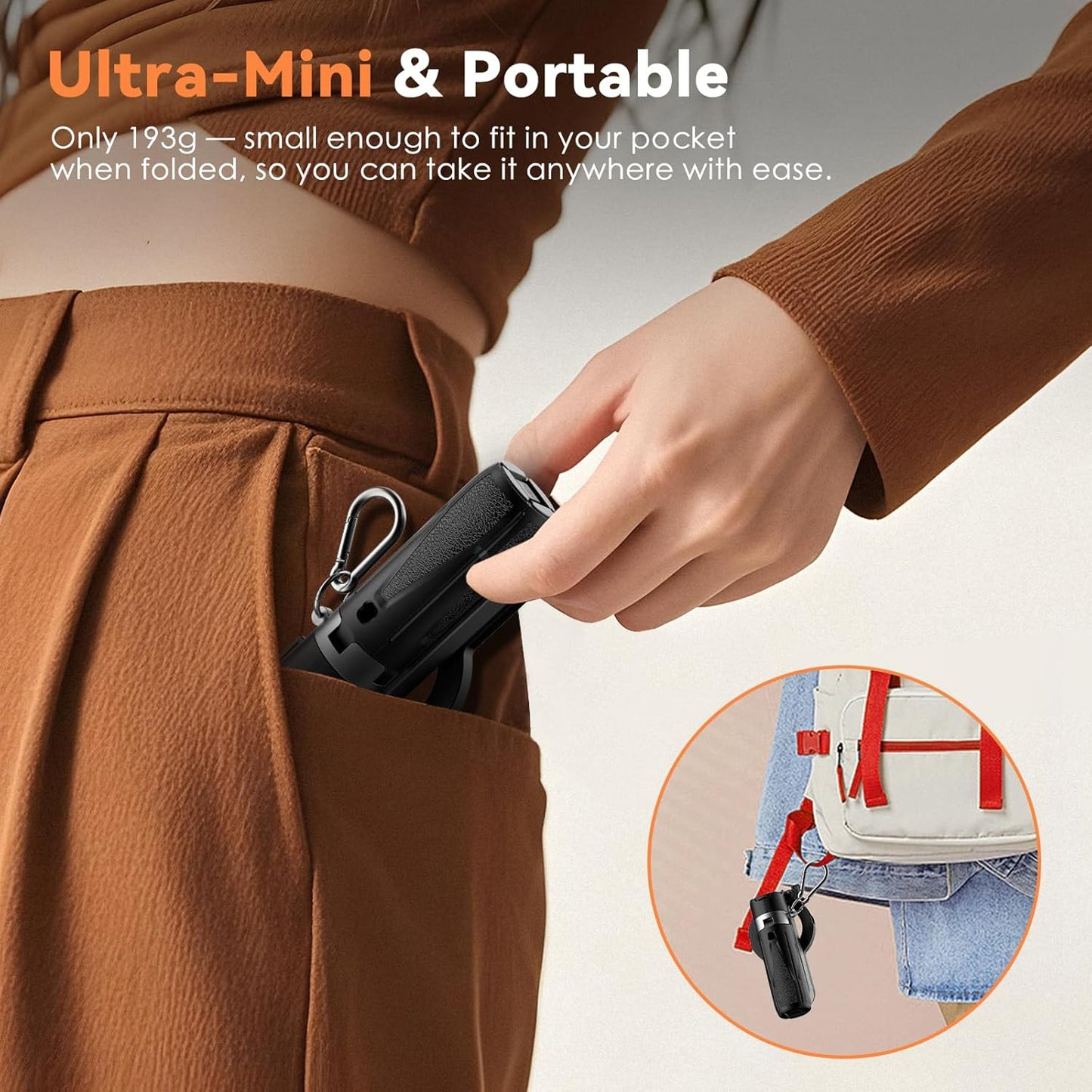 CloudValley 4-in-1 360 Magnetic Mini Selfie Stick Tripod, Pocket Size Phone Tripod with Rotation, Choice Rechargeable