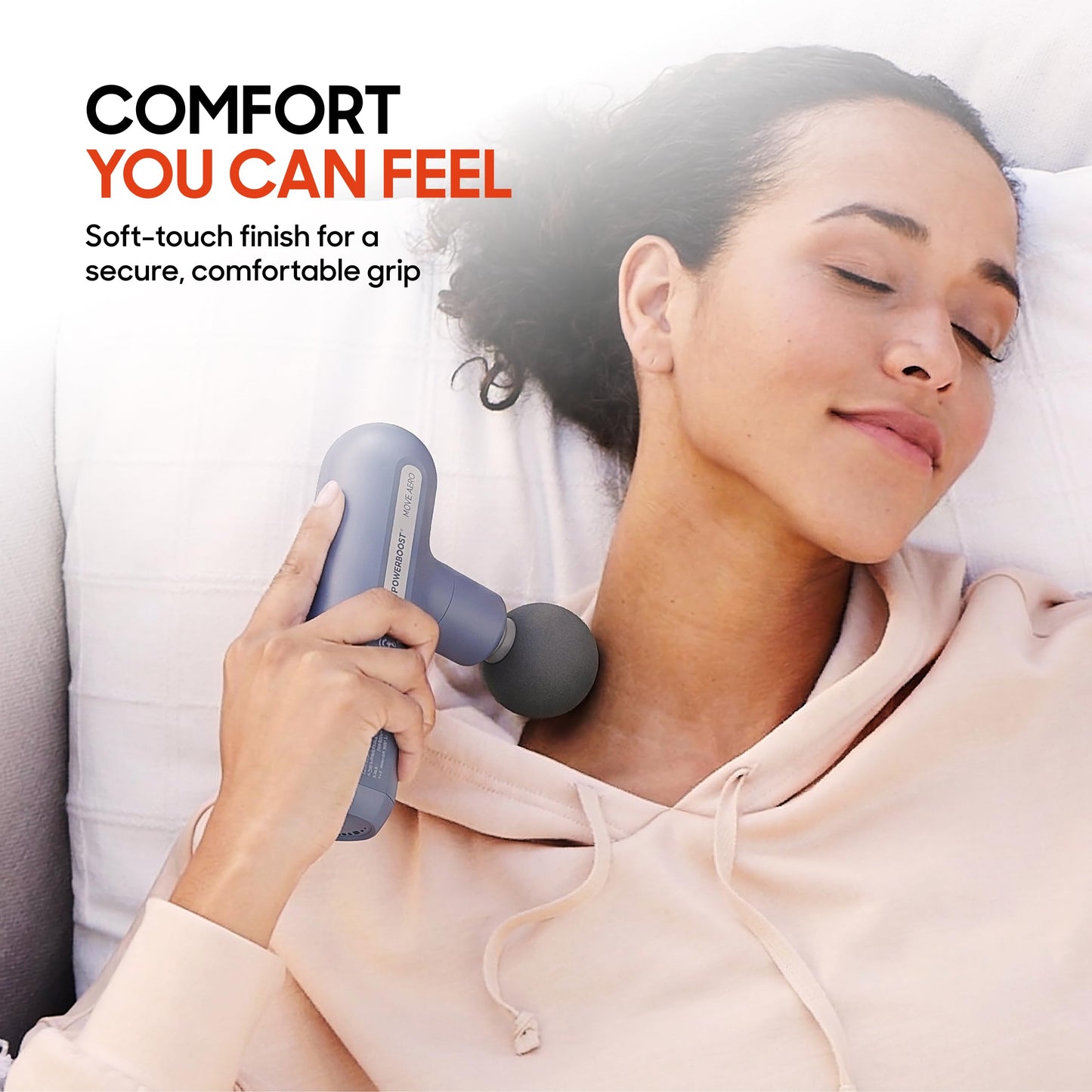 Sharper Image Powerboost Move Aero [New 2026 Version] Mini Deep Tissue Percussion Massage Gun| Muscle Recovery & Pain Relief Massage Tool| Full Body Back & Shoulder Massager| Travel Gift for Men Women