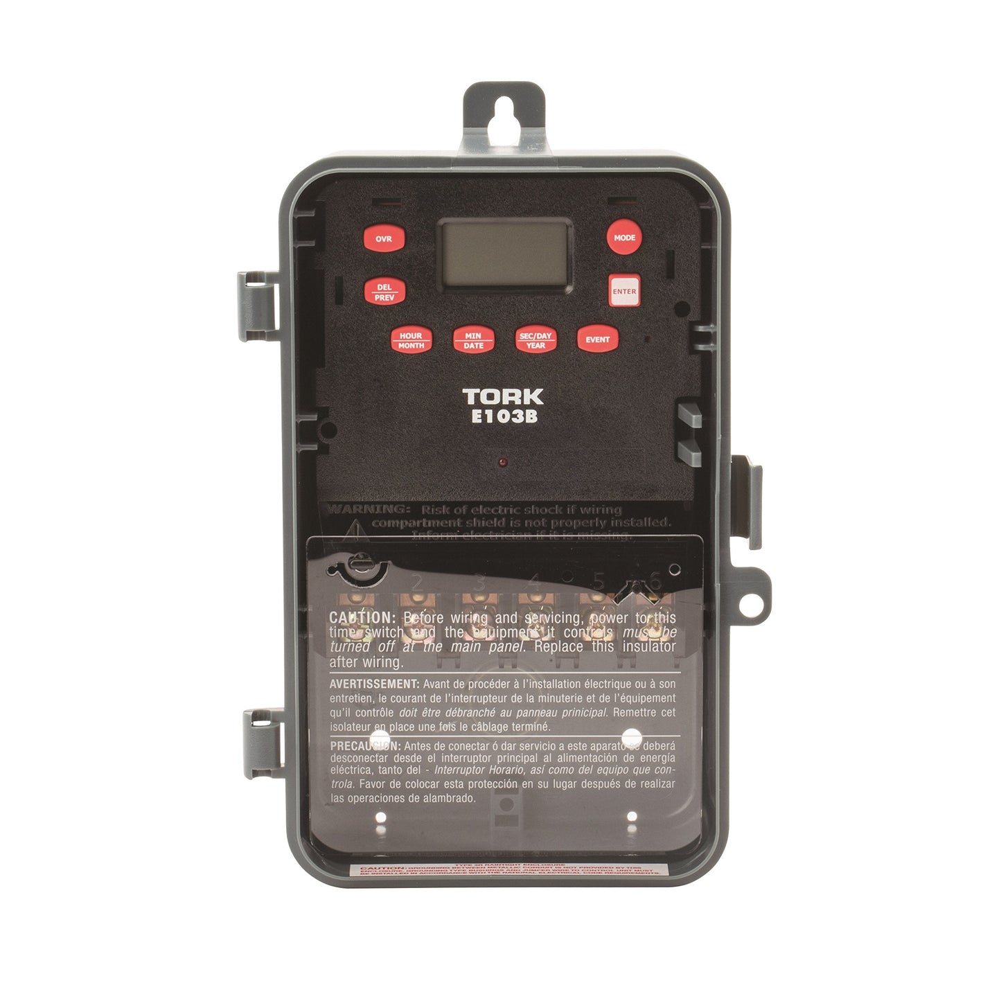 NSI Multipurpose Control 24 Hour Time Switch, 120-277 VAC Input Supply, 1 Channel, DPST Output Dry Contact, Pounds (E103B)