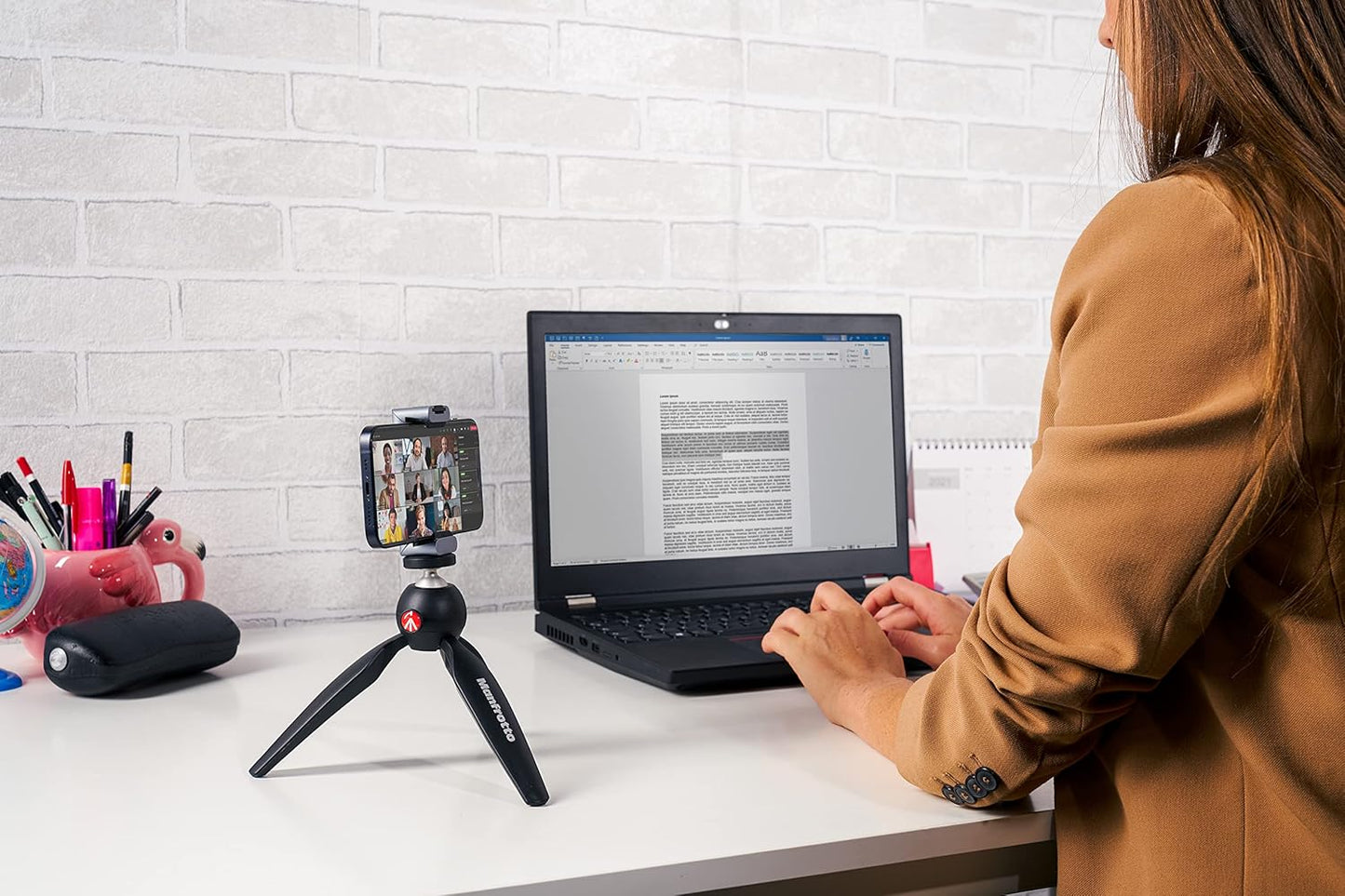 Manfrotto MTPIXIMII-B, PIXI Mini Tripod with Handgrip for Compact System Cameras, for DSLR, Mirrorless, Video, Made