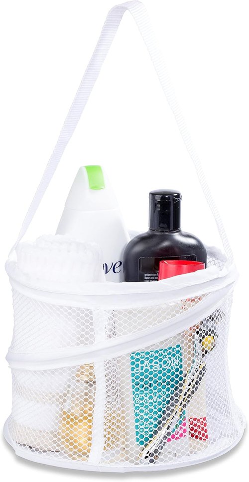 Handy Laundry Portable Shower Caddy - Collapsible Mesh Organizer with Quick Dry Drainage | Large Compartments for Travel & Gym