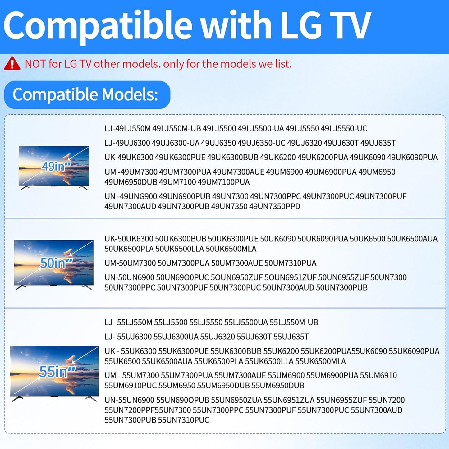 Qzanyee Life 49 50 55 Inch 55UK6500 55UM7300 55UN6900 55LJ5500UA 49UJ6300 49UK6300 49UN6900 50UM7300 for LG Tv Legs, TV