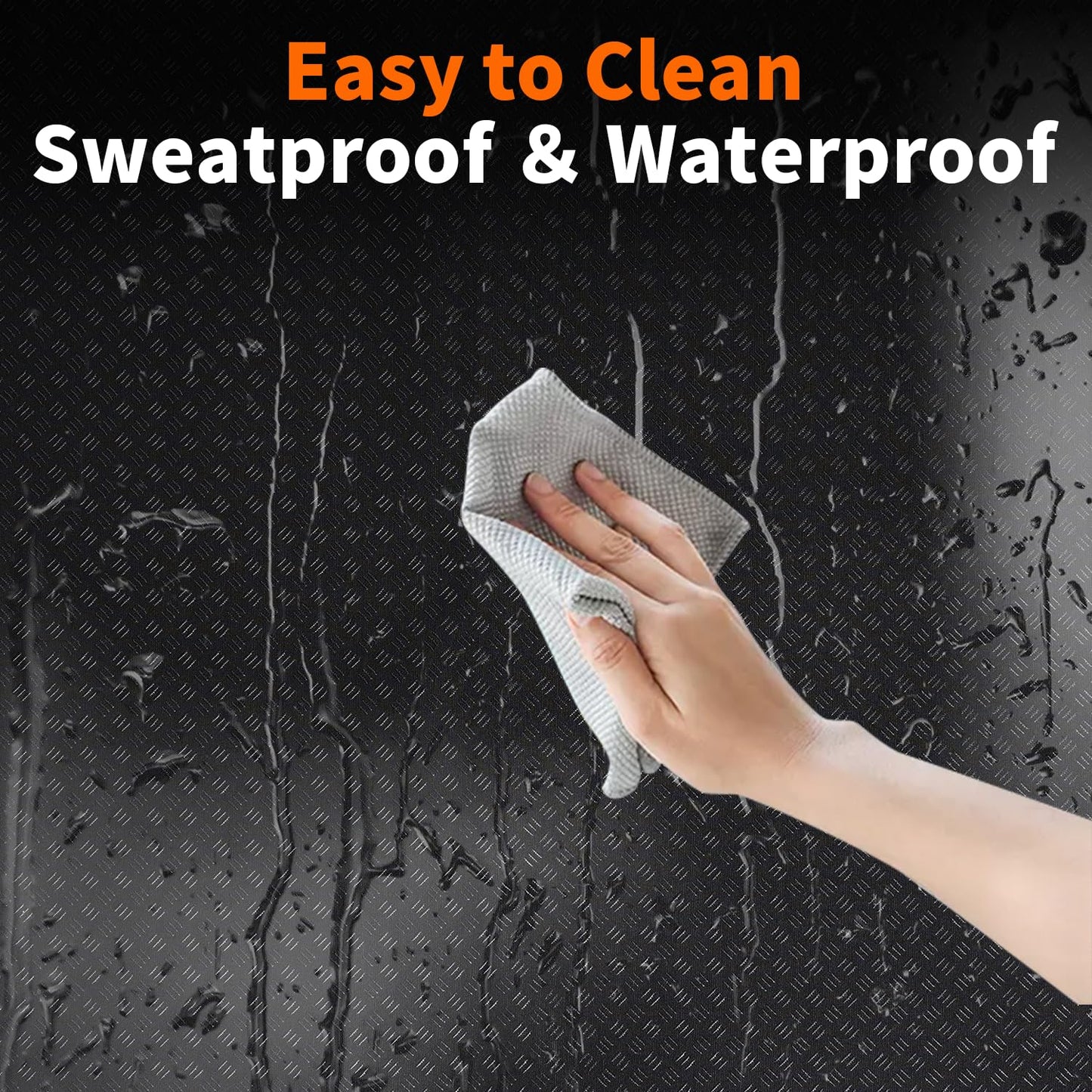Double-Sided Non-Slip Workout Mat for Elliptical Machine, 23.6" x 17" Stepper Mat for Under Desk Ellipticals & Pedal Exercisers, Stability & Floor Protection, Vibration Plate Mat Compatible