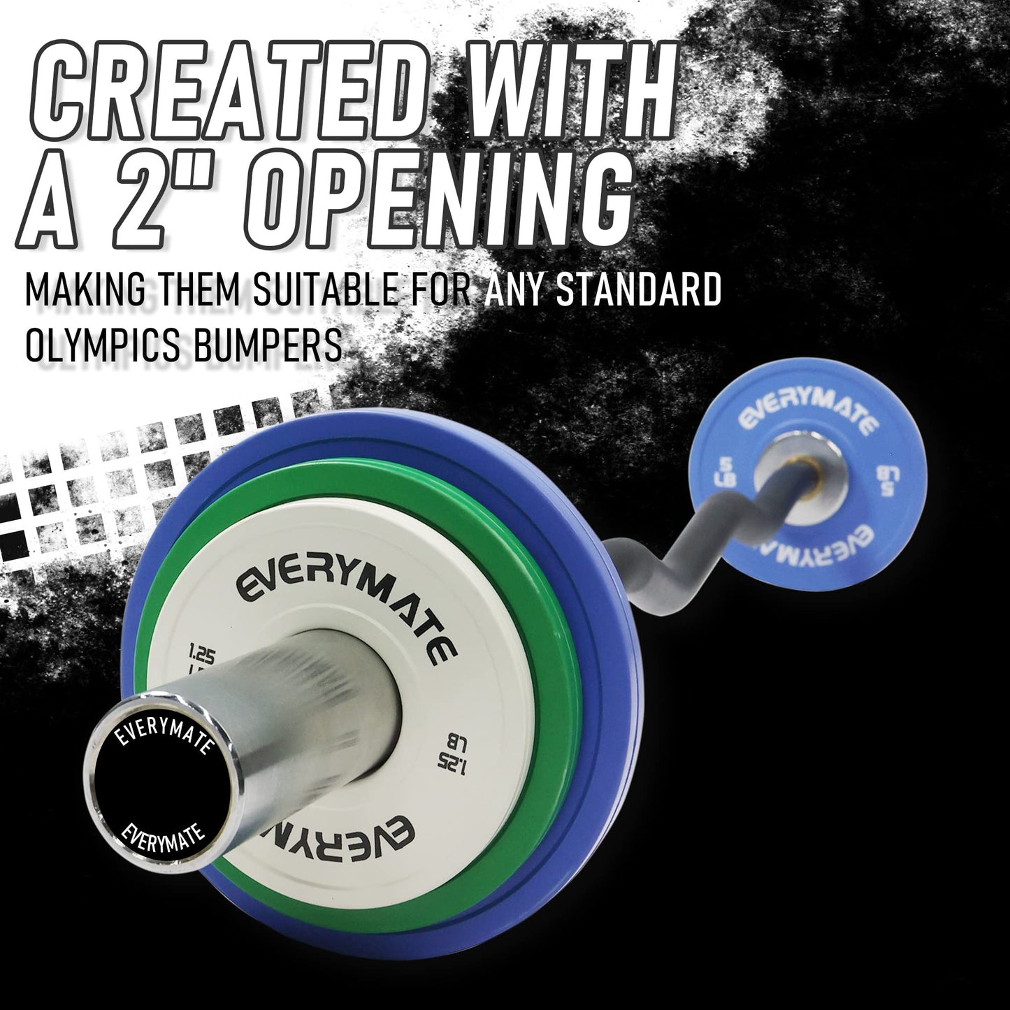 EVERYMATE Change Weight Plates Set 1.25LB, 2.5LB, 5LB, 17.5LB Fractional Bumper Plate for Cross Training and Olympic Weightlifting