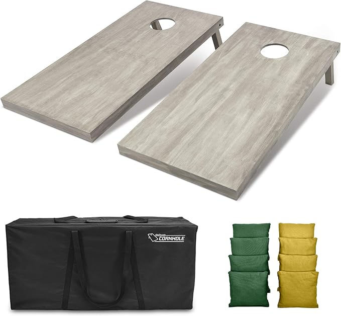 GoSports 4 ft x 2 ft Regulation Size Wooden Cornhole Boards Set - Includes Carrying Case and Bean Bags (Choose Your Colors) Over 100 Color Combinations