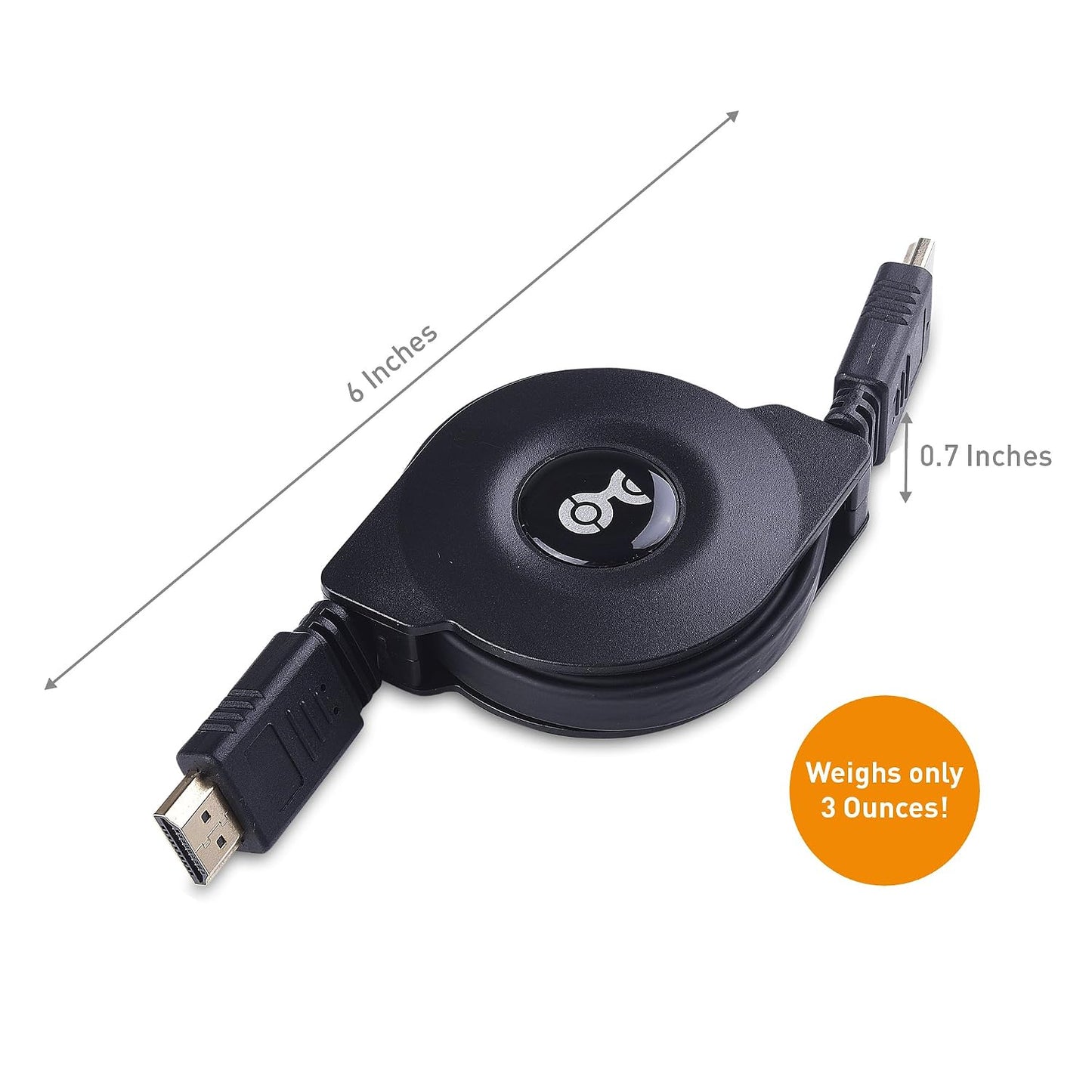 4K 60Hz 3.3 Cable Matters Retractable HDMI Cable with HDR and Resolution Support - Feet