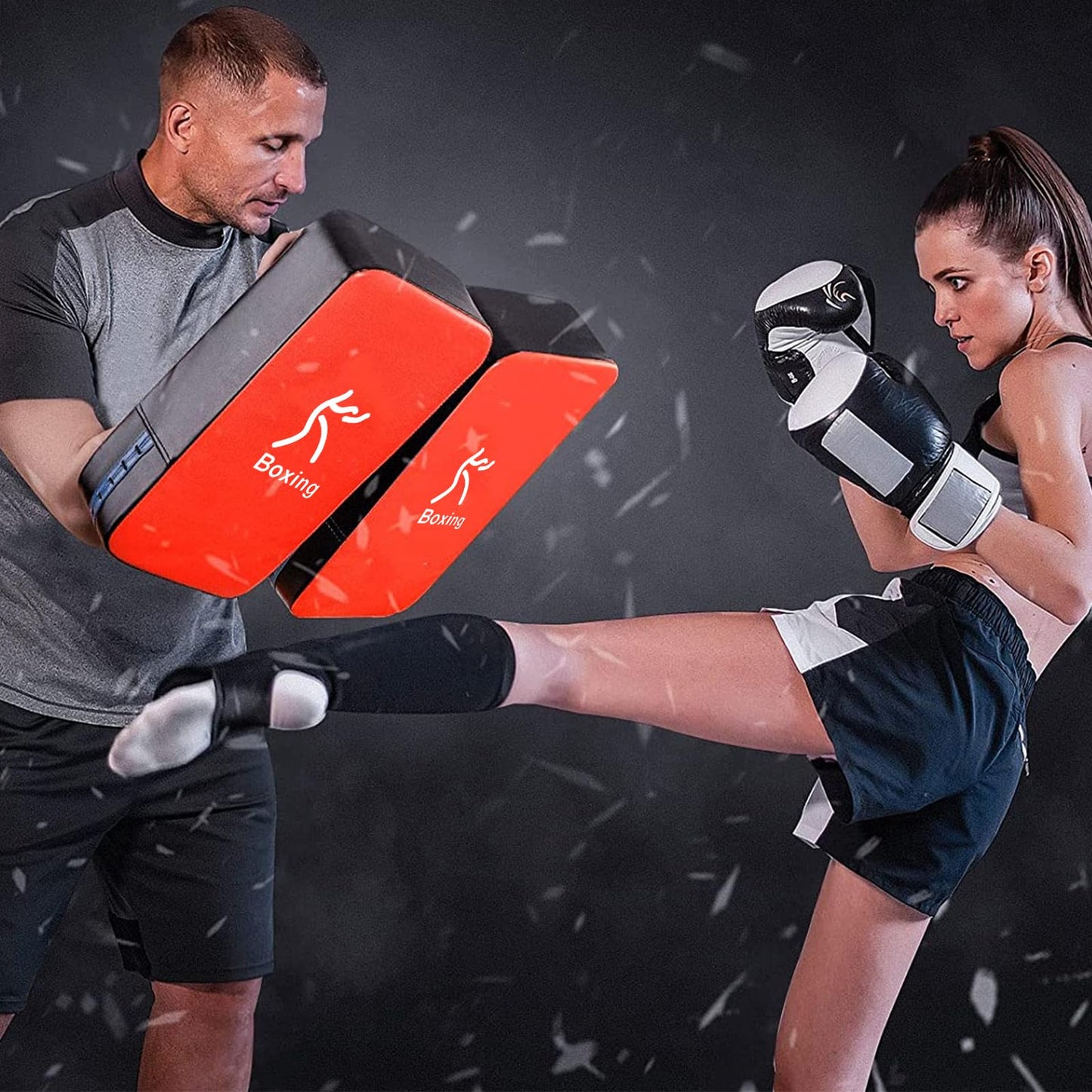 LuiceABC One Karate Taekwondo Boxing Kick Punch Adjustable Soft Shield Durable Training Pad for Boxing, Training and Protecting Your Palm, Wrist and Decreasing The Shock (Red)