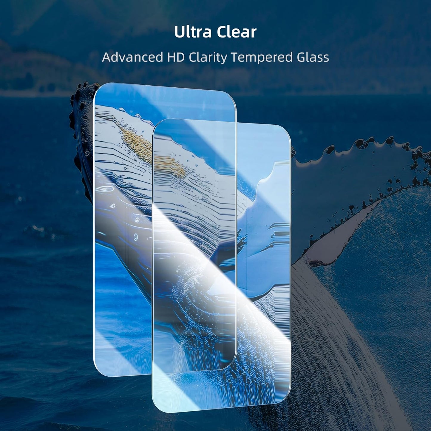 TIMMKOO 3 Pack Q3E Q5 Q8 Mp3 Screen Protector and Player, Anti-Scratch, HD Clear Tempered Glass Film with Easy