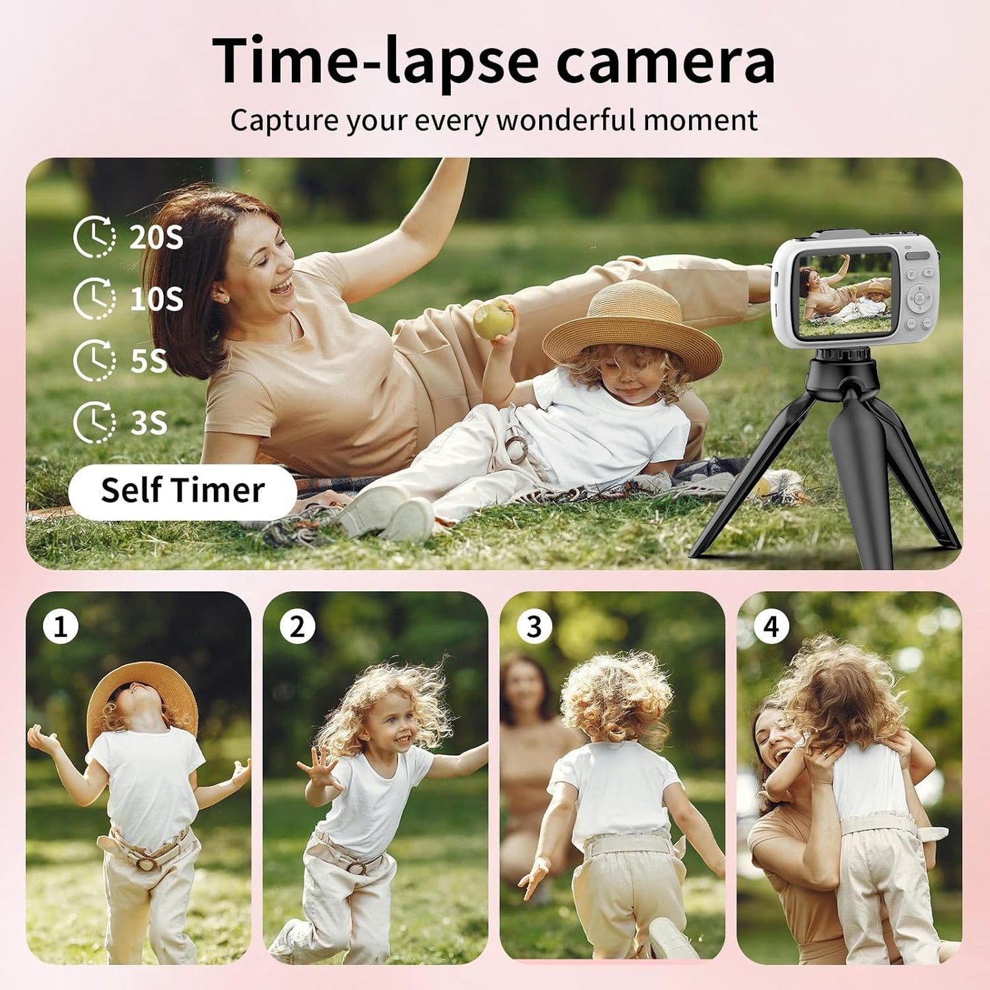 KOMERY 4K 64MP 18X 2.8'' WellTone Digital Camera Kids Video Photography Cameras, Compact Zoom Point and Shoot