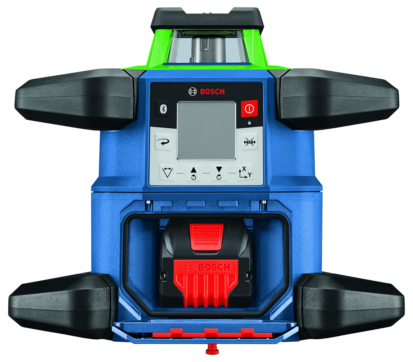 BOSCH GRL4000-90CHVK REVOLVE 18V Connected Green-Beam Self-Leveling Horizontal/Vertical Rotary Laser Kit, Includes CORE18V 4 Ah Battery & Charger, Tripod, Rod, Receiver, Carrying Case, & Accessories