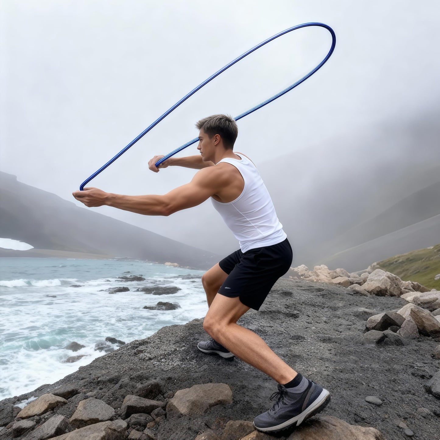 Flow Rope Weighted Fitness Jump Rope for Women Men Workout, Adjustable 1.5LBS Heavy Rope for Adult Exercise, Mobility & Coordination Training Home Gym & Outdoors, Gift Ideas