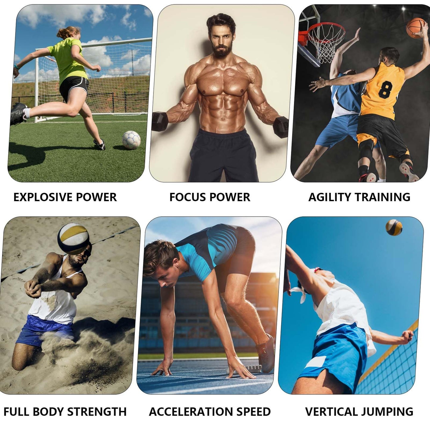 Tuyzhrymlic Speed and Agility Training Equipment, Two Resistance Bands and Adjustable Waist Belts 8pcs 80lb for Solo or Partner Exercise to Maximize Strength Power Focus Suitable for Muti-Sports