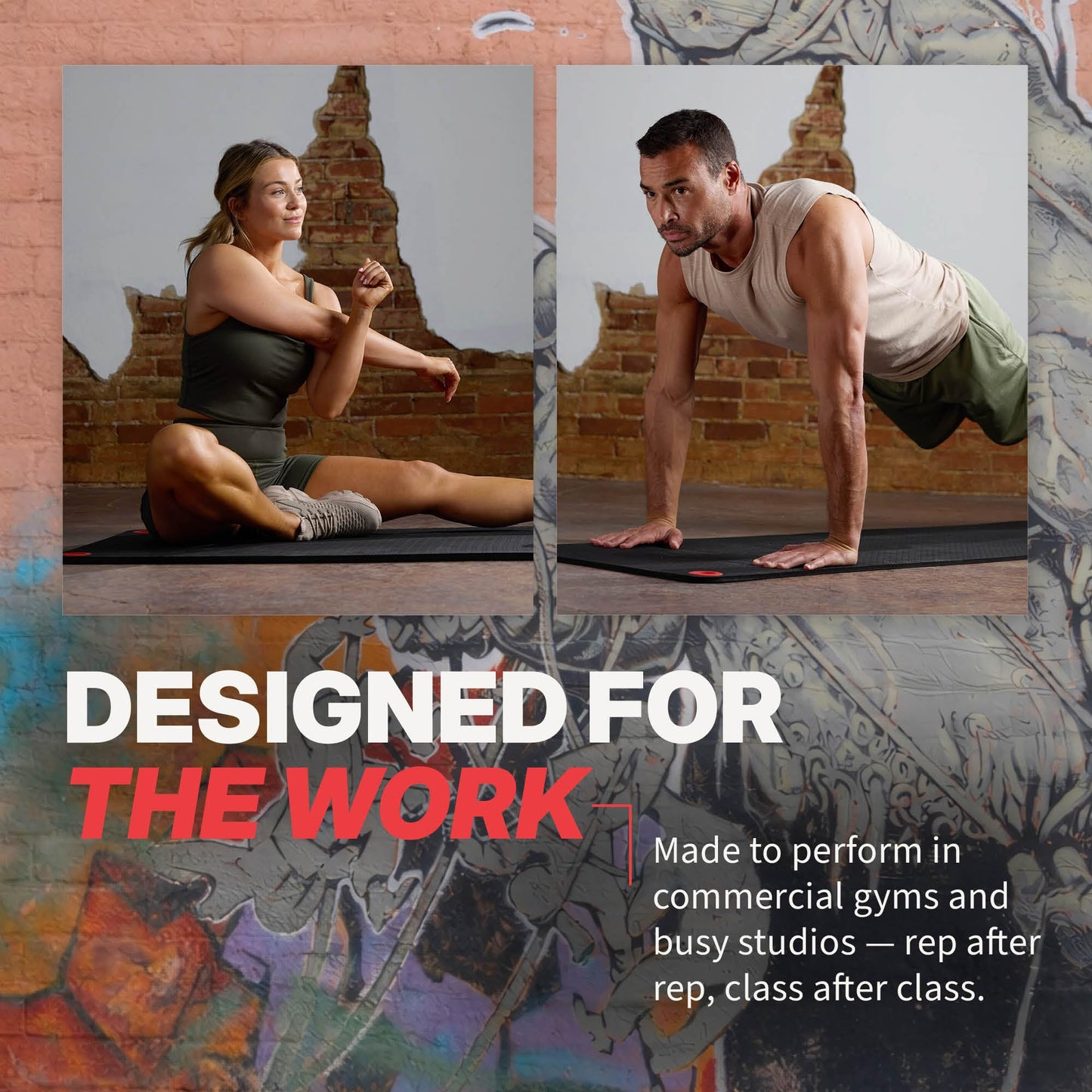 SPRI Hanging Bulk Fitness Mats + Rack, 15mm, Closed-Cell Foam Bulk Yoga Mats for Gyms, Dance Studios, Ballet, Low-Impact Training & Commercial Spaces, Reinforced Grommets
