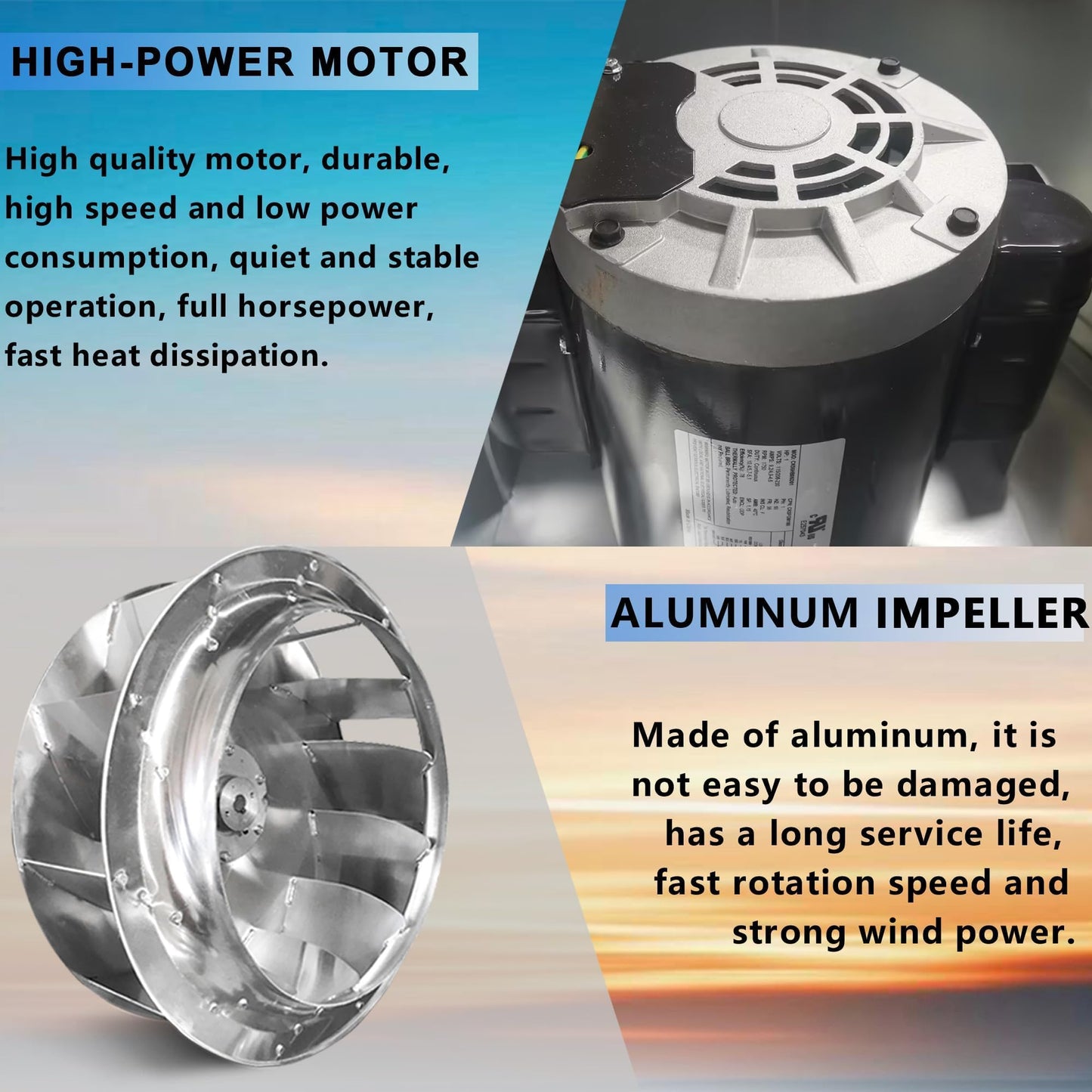TBCDHCMC Roof Ventilator Restaurant Rated Exhaust Fan Direct Drive Centrifugal Upblast Exhaust Fan 1/6HP 800 CFM 110 Volt Single Phase Motor