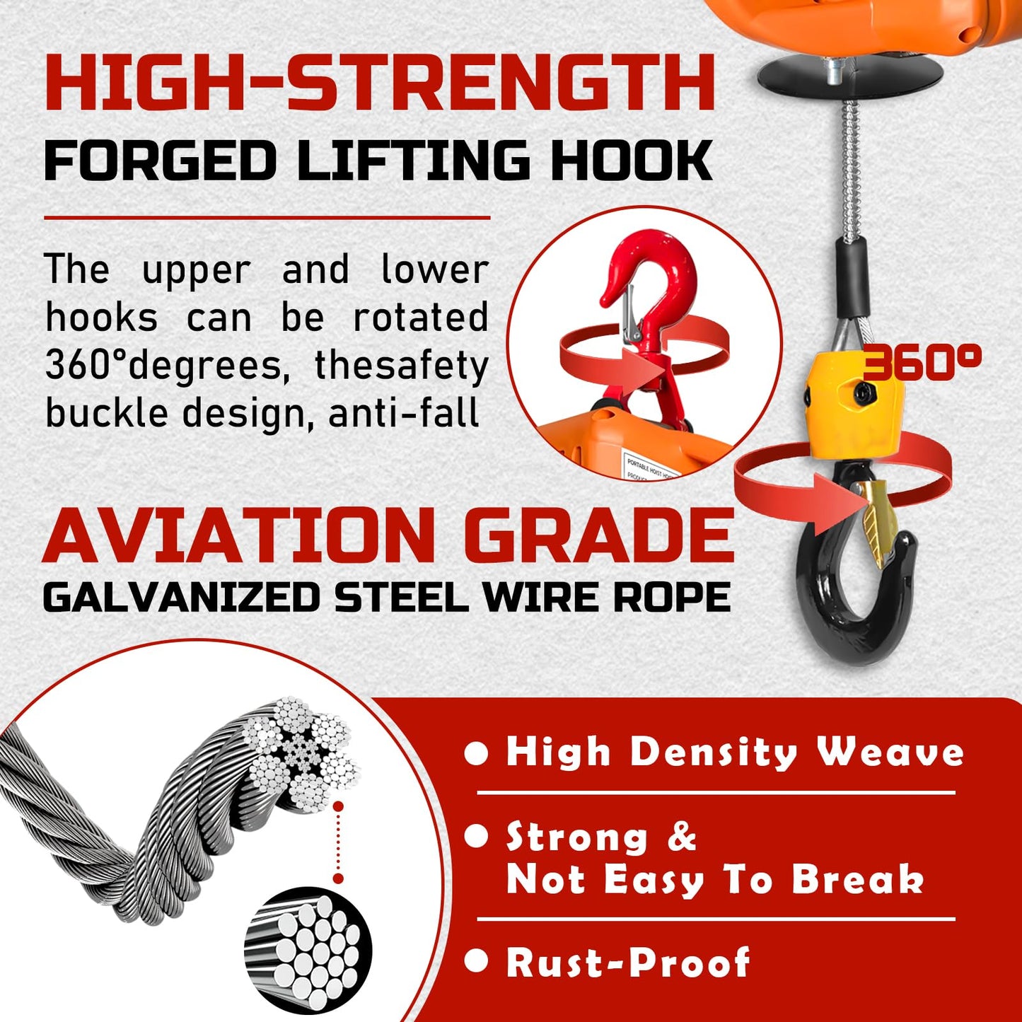 3 in 1 Electric Hoist Winch,1100 lbs 1500W Portable Power Winch Crane, Overload Protection 25ft Lifting Height,Manual, Wired and Wireless Remote Control for Factories, Warehouses, Garages, Etc