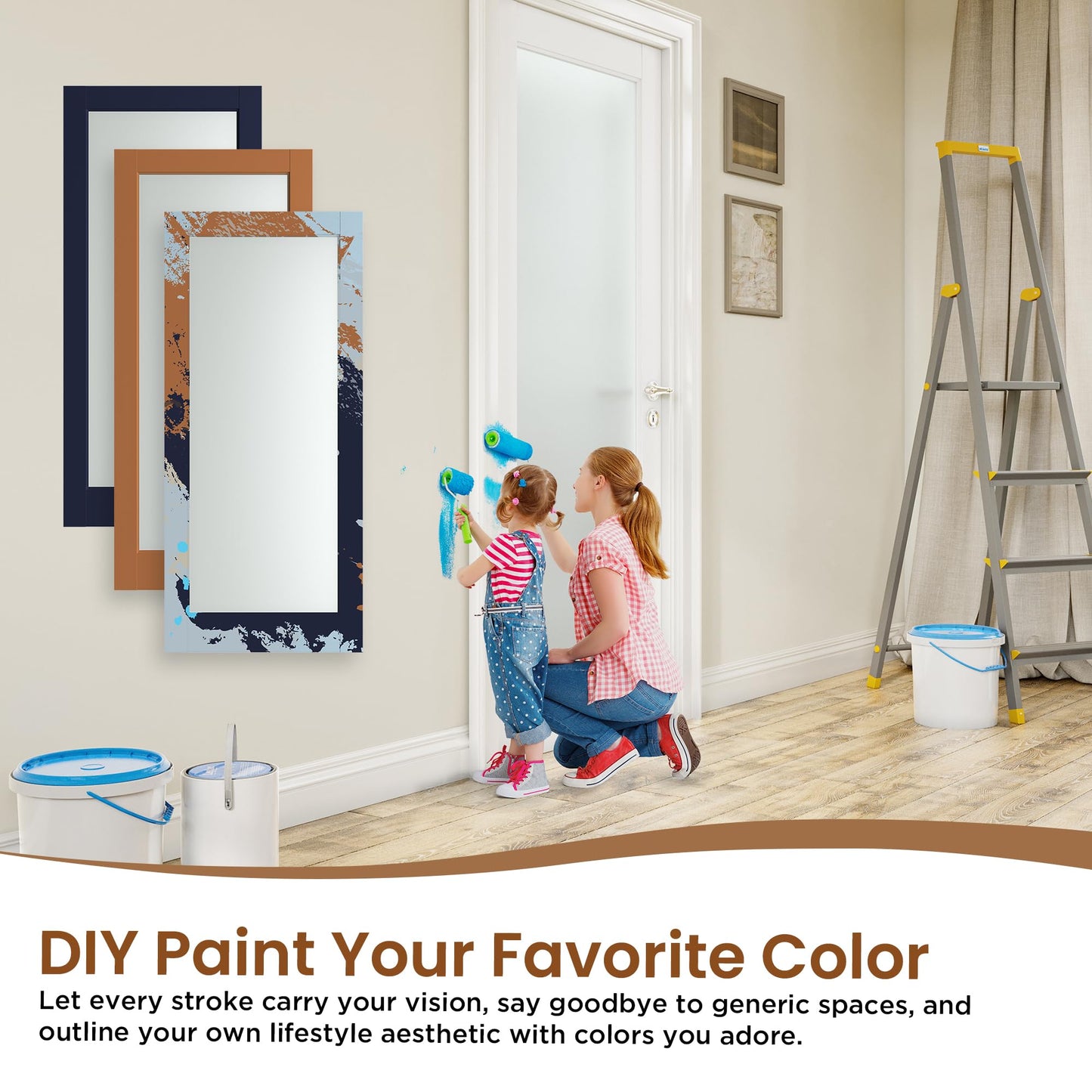 COSHOMER Slab Door Interior for 30" X 80" Opening,Full Lite Tempered Frosted Glass,Solid Core,Pre-Assembled,Premium Baking Paint Finish for Bathroom,Pantry,White,Easy Install, Without Hardware Kit