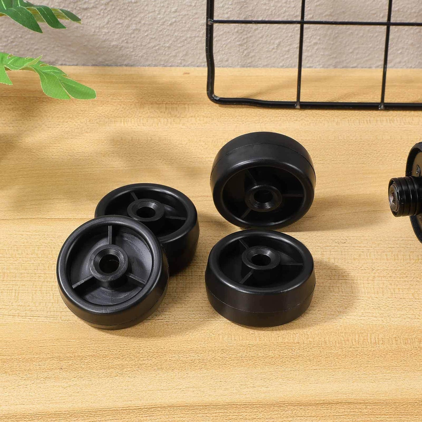 LIOOBO 4-pack Heavy Duty Replacement Caster Wheels – Plastic Roller Wheels for Treadmills, Exercise Bikes & Fitness Equipment | Accessories for Home Gym & Sports Gear