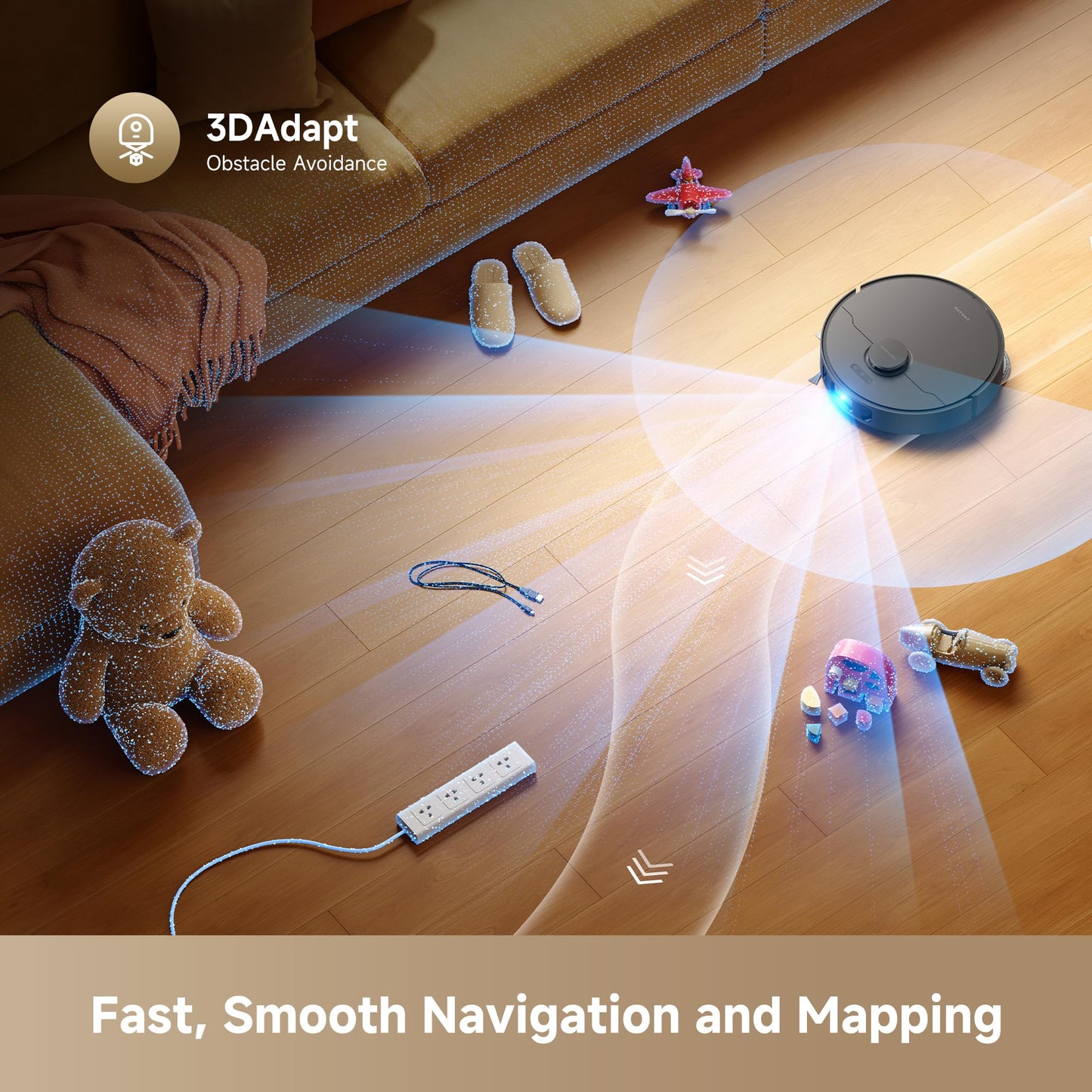 DREAME D30 Ultra CE Robot Vacuum and Mop with Auto Dust Emptying, 25,000Pa Suction, 0.41in Mop Lifting, Multifunctional Base Station, Mop Self-Washing, Smart Obstacle Avoidance, Black