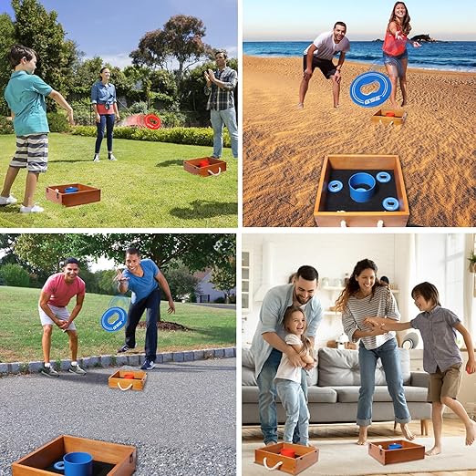 GSE Games & Sports Expert Set of 8 Replacement Washers with Bottle Opener for Washer Toss Game (Red/Blue)