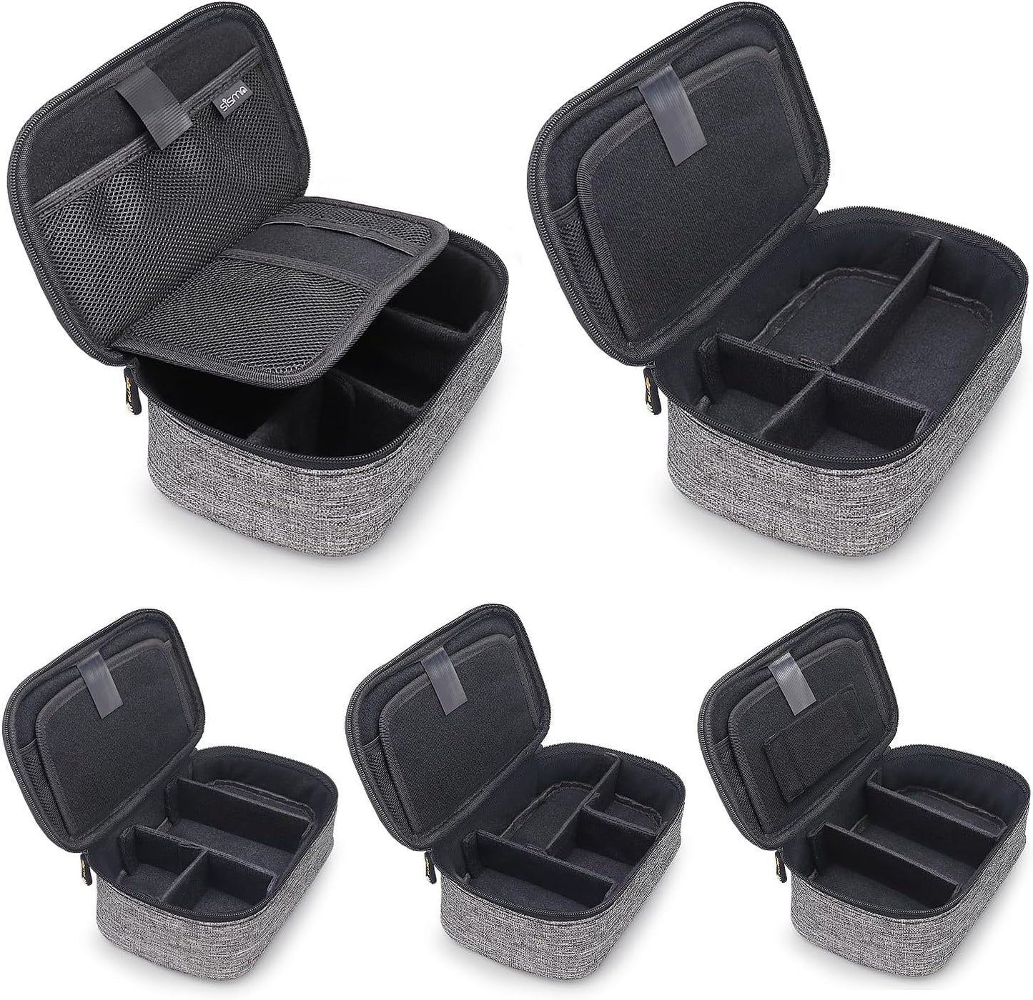 sisma Travel Electronics Organizer Small Carrying Case for Cables Phone Chargers USB Plugs Power Cords Earbuds Adapter