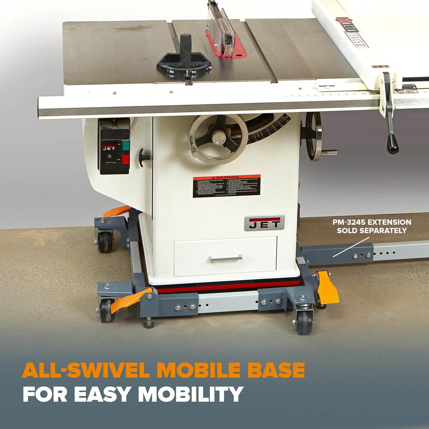 Bora Portamate Mobile Base PM-3550 Universal Tool Stand with Caster Wheels - Omni Directional Heavy Duty Mobile Tool Base for Table Saw, Power Tools - Swivel Caster Wheels 1500 lb Capacity PM-3550