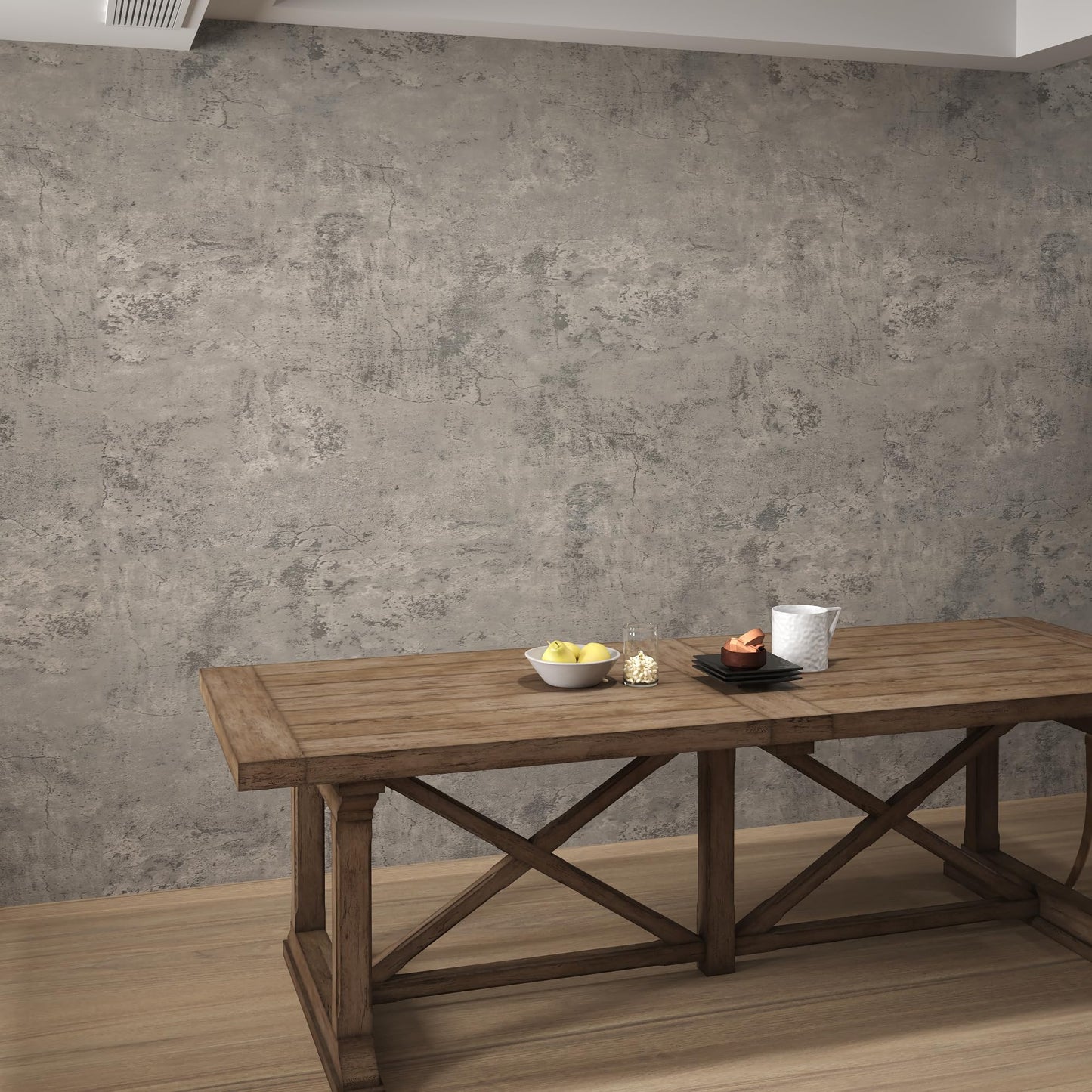 3yecao 31"×354" Extra Thicker Light Brown Grey Concrete Contact Paper Gray Concrete Wallpaper Peel and Stick Wide Viny Wrap 3D Textured Cement Waterproof Wall Sticker for Walls Bedroom Bathroom Gym