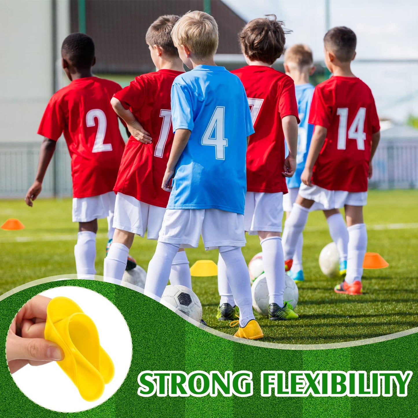 Hanaive 100 Pieces Mini Soccer Cones for Sport Drills 5 Inch Agility Disc Cones with Accessories for Kids Football Training(Orange, Yellow)