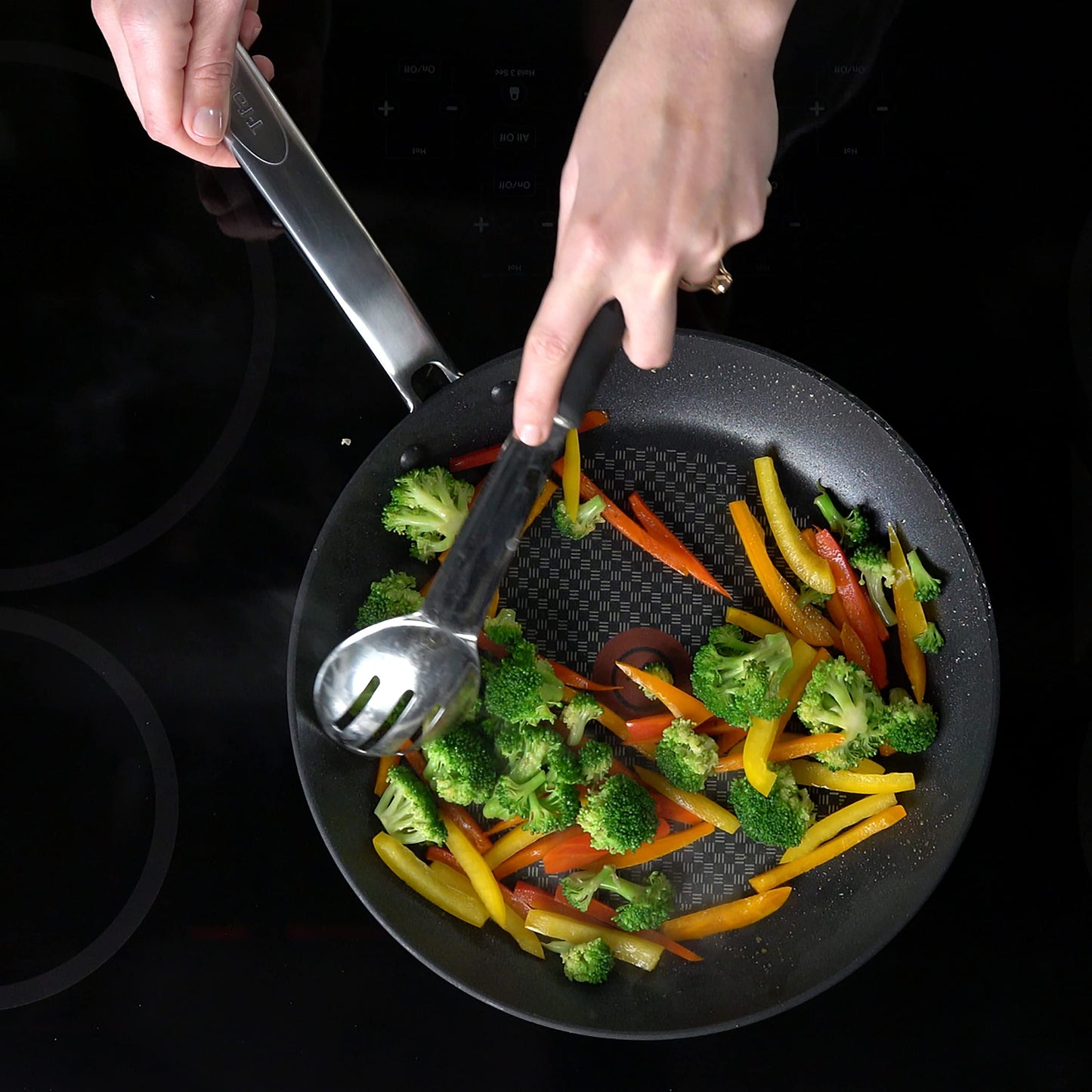 T-Fal ProGrade Nonstick Fry Pan 8 Inch Induction Oven Broiler Safe 500F Cookware, Pots and Pans, Dishwasher Safe Black
