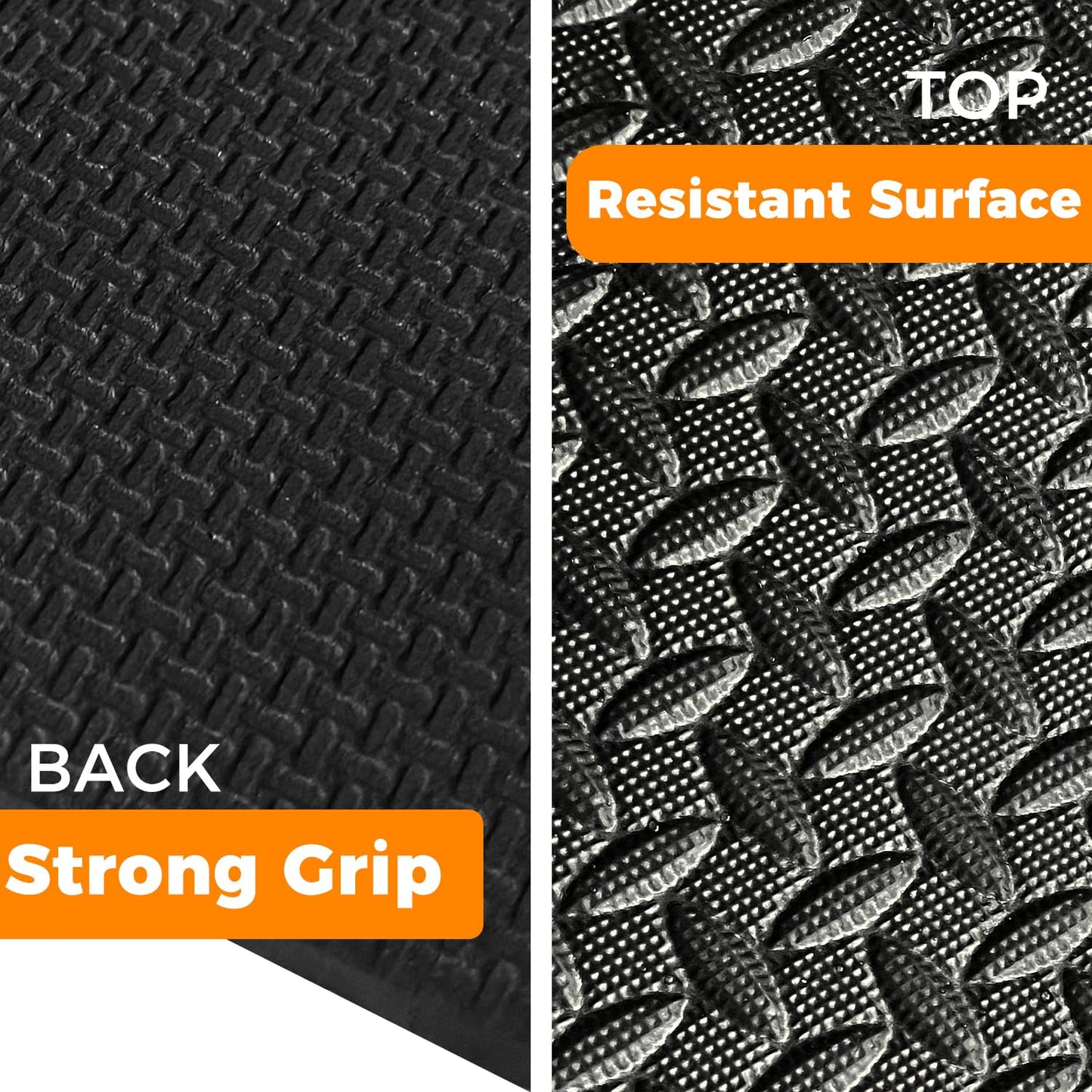 4x6ft Gym Floor Mat 10mm Thick - Large TPE/NPE Foam Workout Mat for Home Gym, Garage Floor, Yoga & Exercise - Non-Slip Eco-Friendly Fitness Mat (Black)