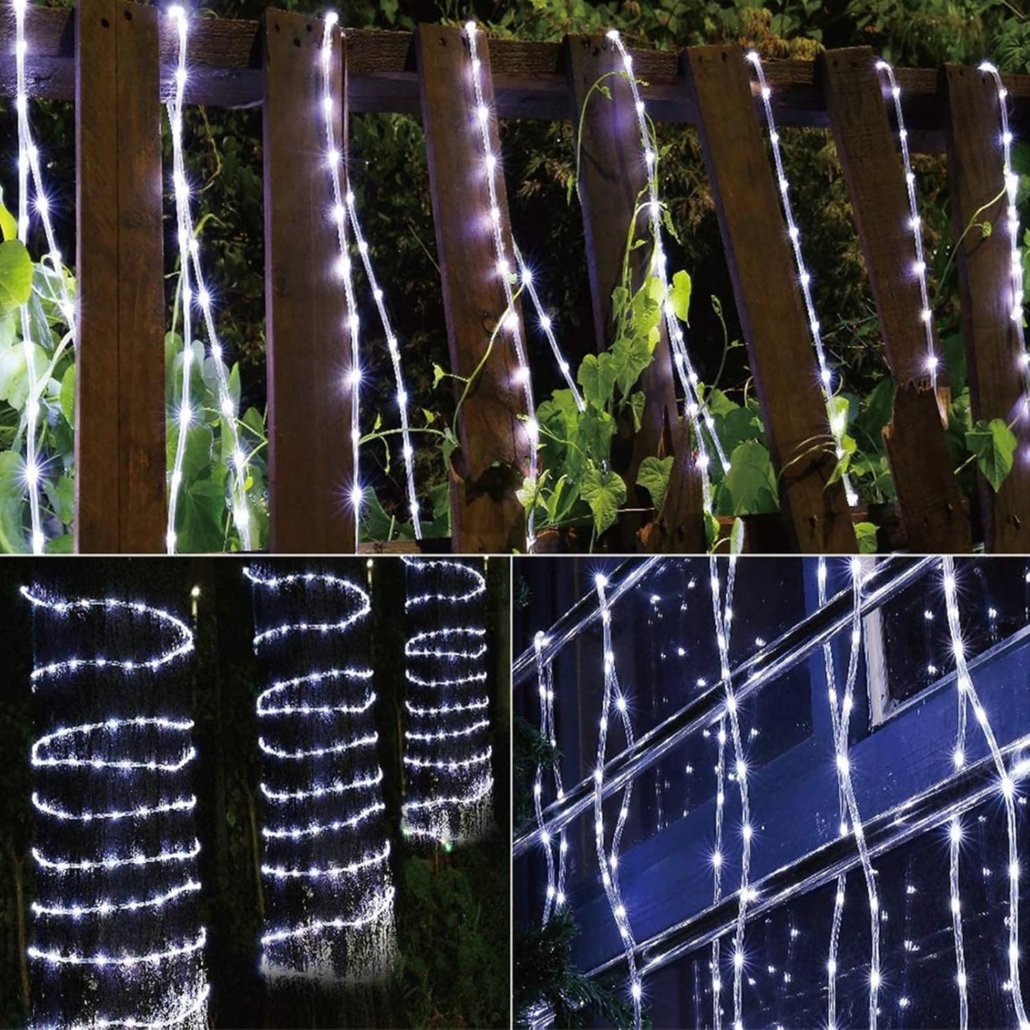 Skiennix 200ft LED Rope Lights - Waterproof Flexible Tube Lighting with 8 Modes for Outdoor & Indoor Use
