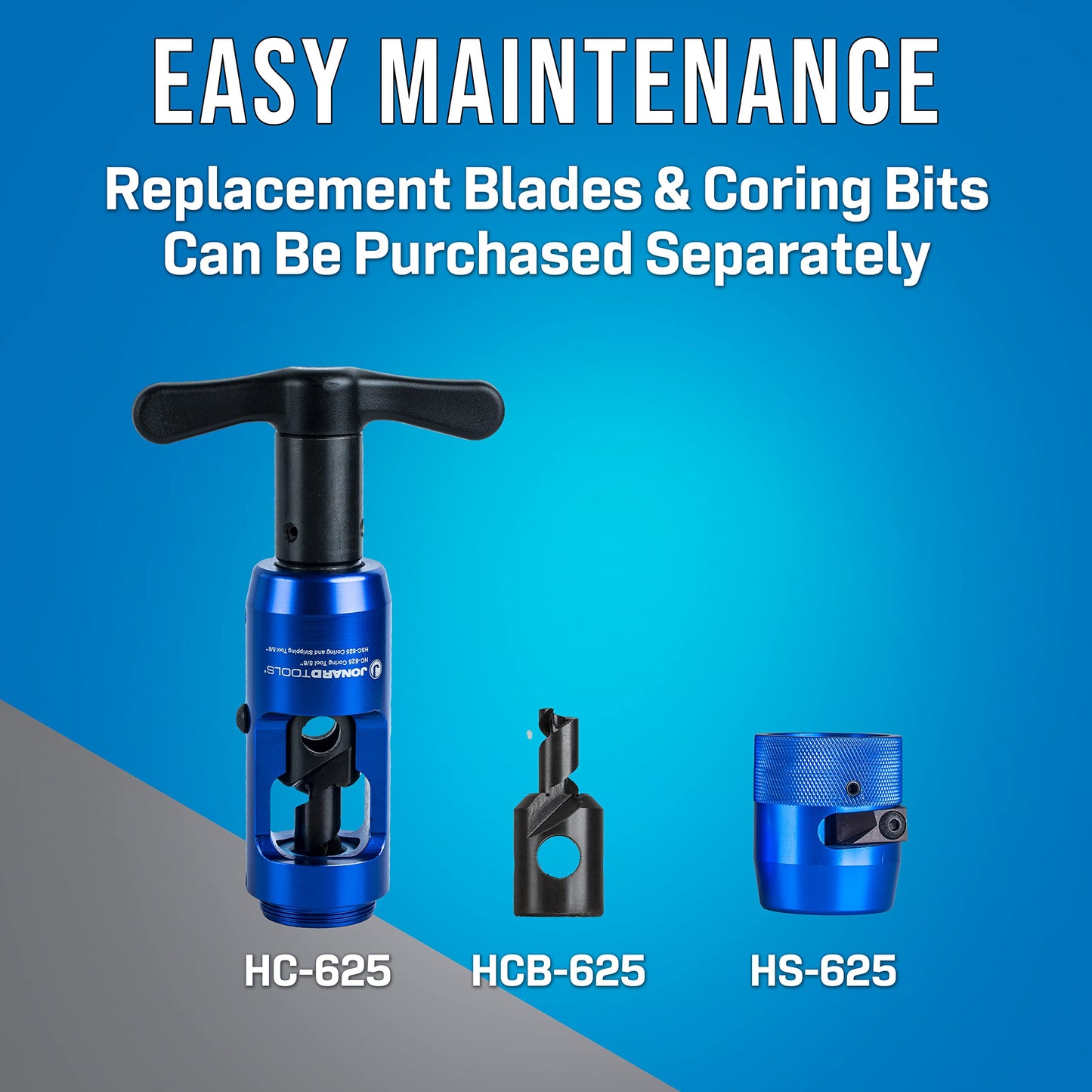 Jonard Tools HSC-625 Hardline Coring and Stripping Tool 5/8" for Times Fiber T10 and Commscope P3 Cables