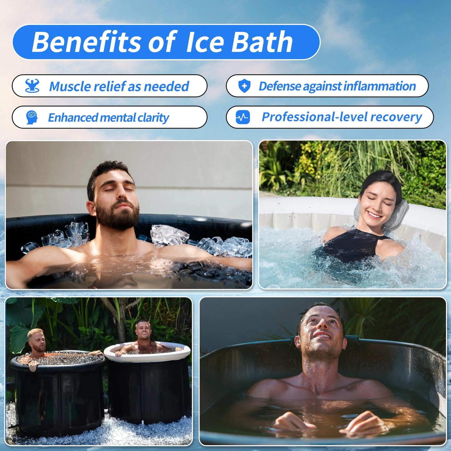 QAMGCYW Ice Bath Water Chiller, 1/3HP Cold Plunge Chiller with External Filter, Filter pad, and Pump, Remote Control Water Chiller, for Home and Professional Use