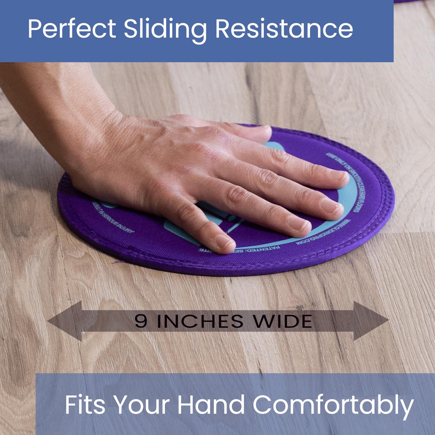 Gliding Exercise Discs: Club Pack for Hardwood Floors (25 Pair, Purple) Workout Sliders in Bulk