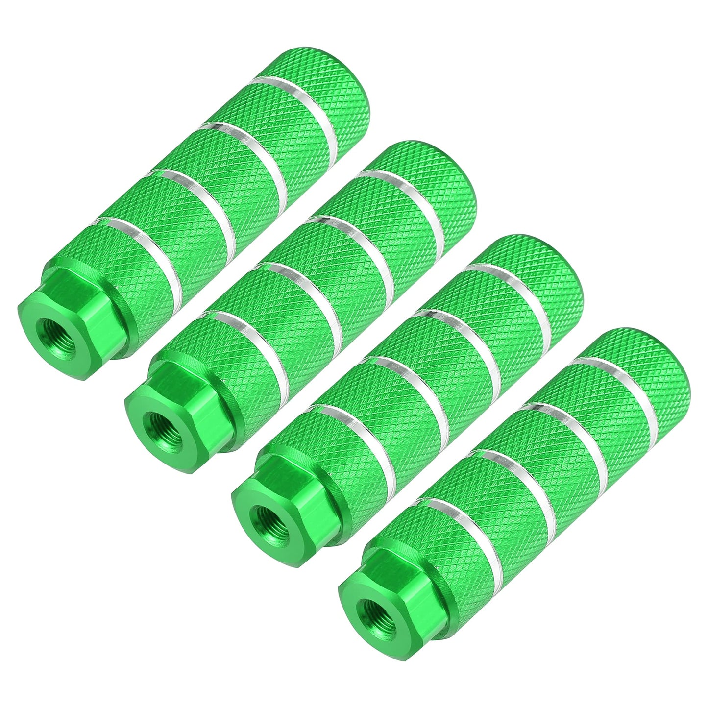 X AUTOHAUX 4pcs Aluminum Alloy Rear Foot Pegs Footrests Universal Green for BMX MTB Bike Bicycle Fit 3/8 Inch Axles