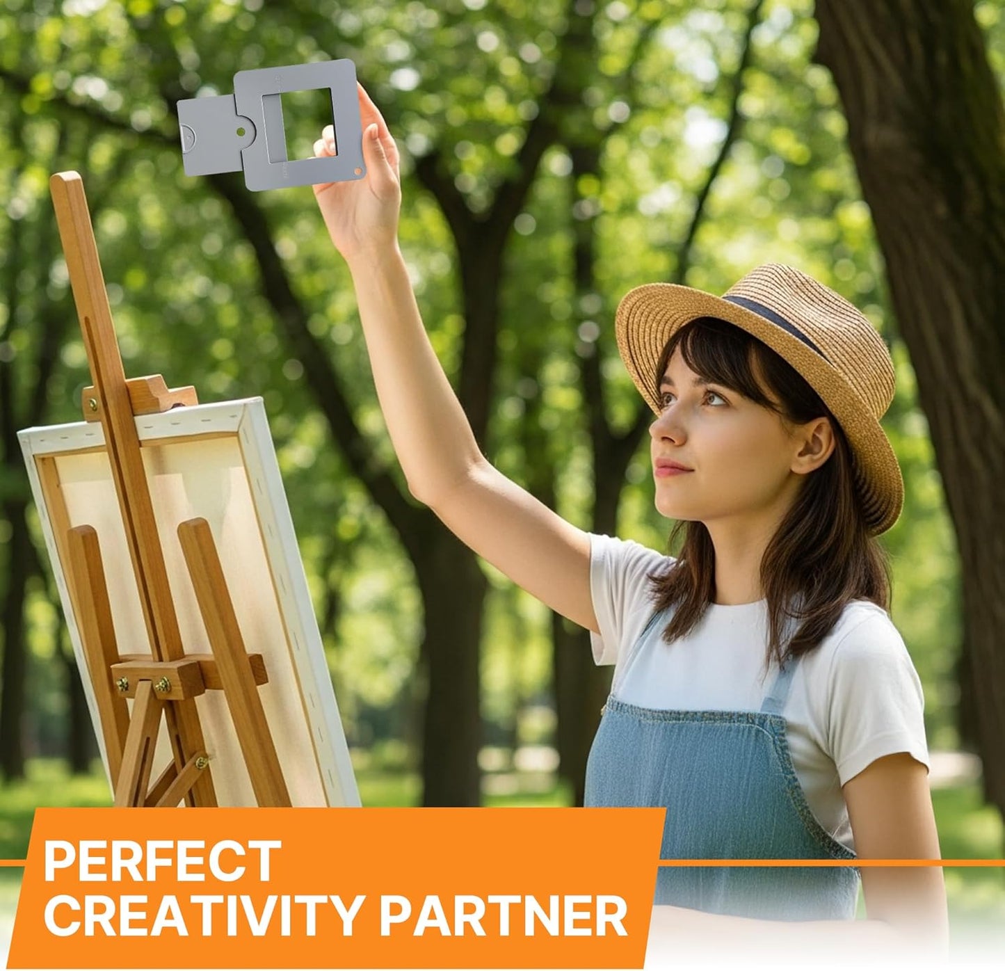 Ayxwkyfc 2 Pcs View Finder, Viewfinder for Artists, Sliding Viewfinder with Color Separation, Perfect for Painting