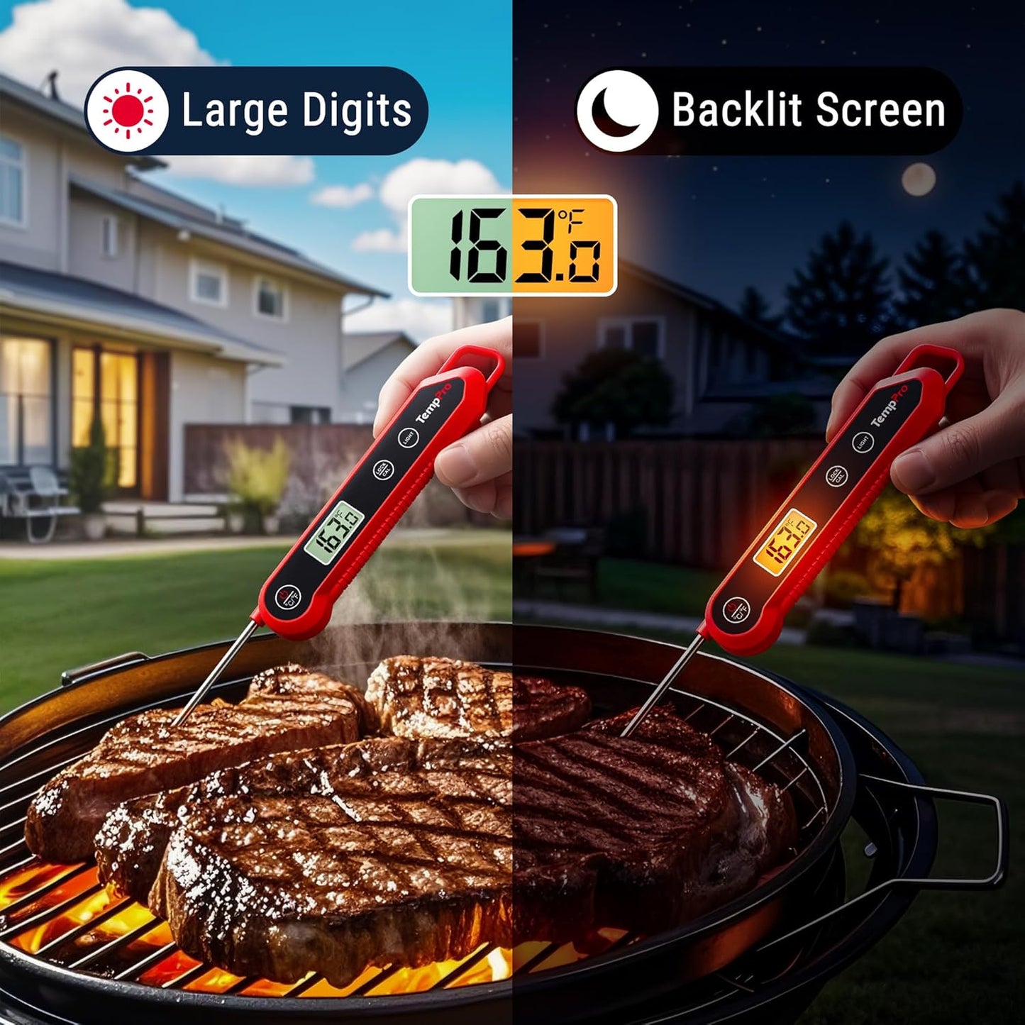 ThermoPro TP19H Digital Meat Thermometer - Instant Read Accuracy for Perfect Cooking