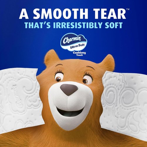 Charmin Ultra Soft Toilet Paper - 2-Ply Cushiony Touch, 18 Family Mega Rolls (90 Regular Rolls) - White