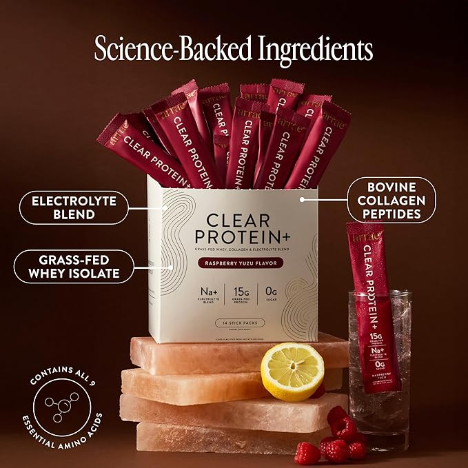 Arrae Clear Protein ??Natural Protein Supplement, Smooth Texture, Easy to Mix, 14 Servings, Clean Formula with Electrolytes